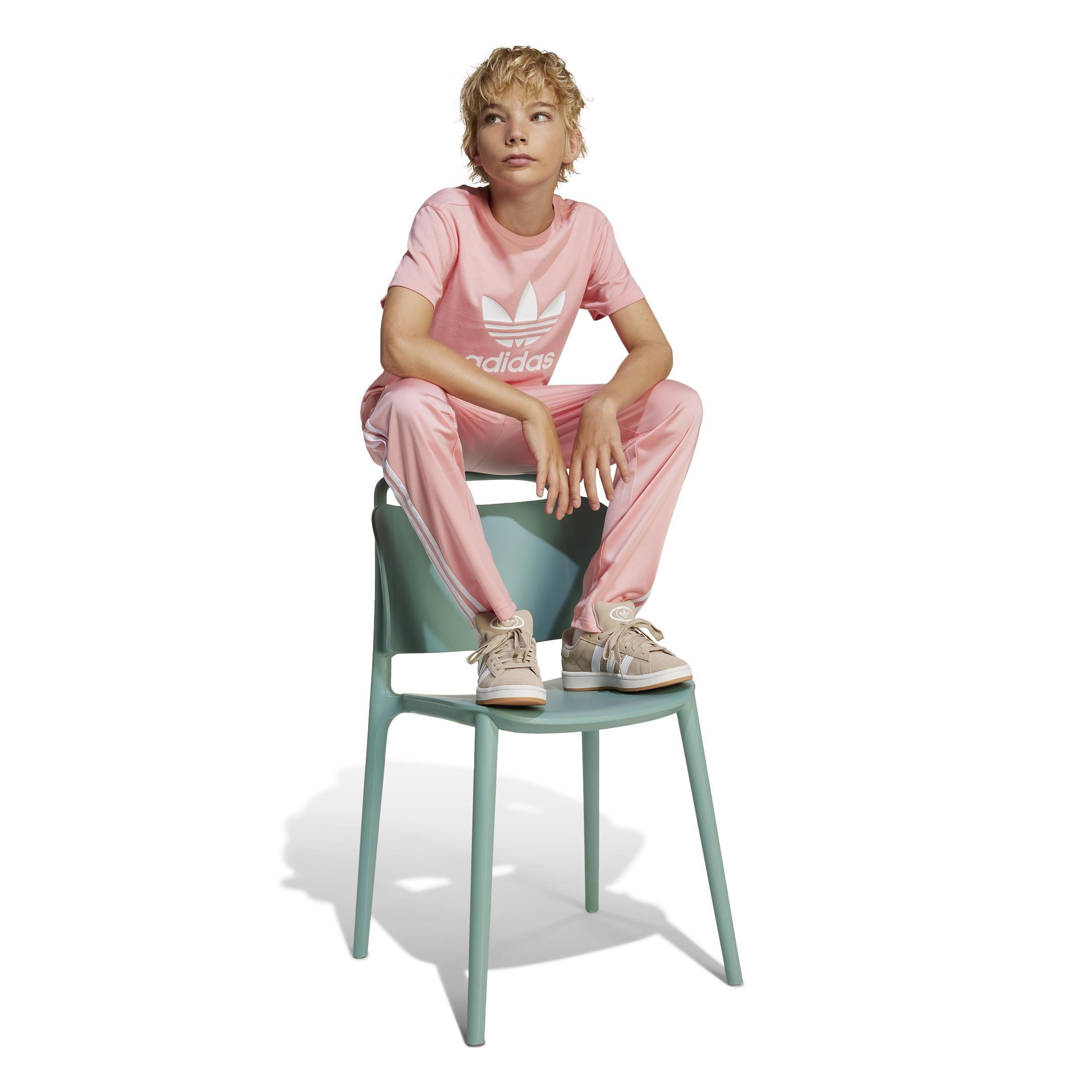 Kids Unisex Adicolor Trefoil T-Shirt, Pink, A901_ONE, large image number 8