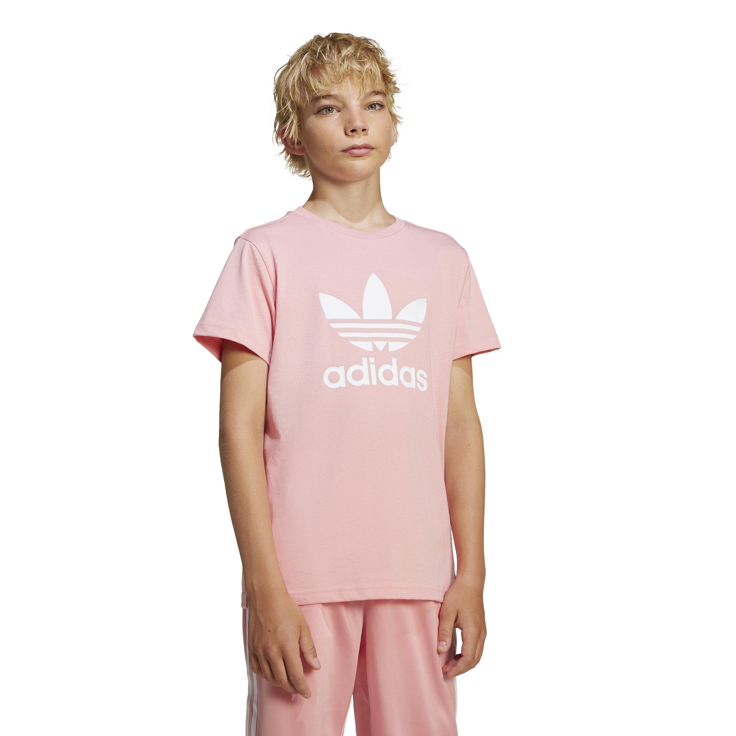 Kids Unisex Adicolor Trefoil T-Shirt, Pink, A901_ONE, large image number 9