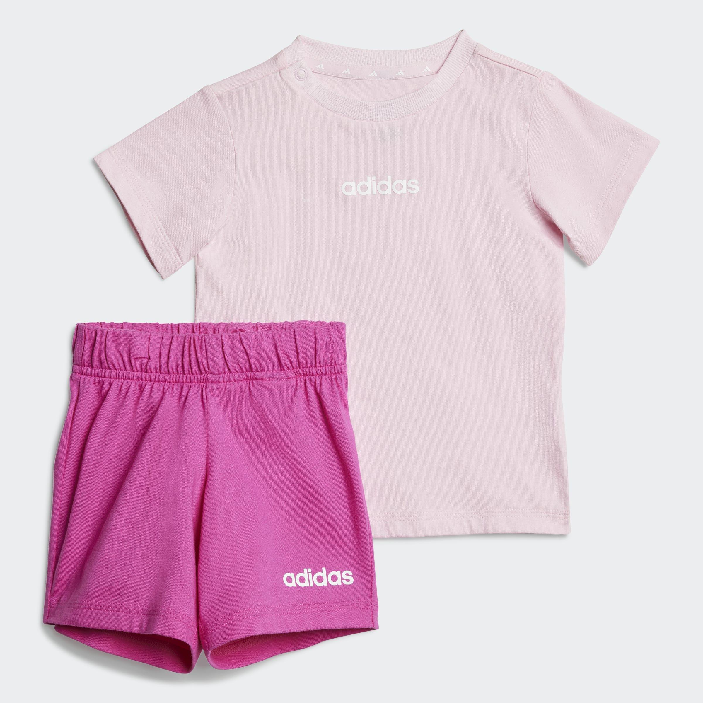 Kids Unisex Essentials Tee Set, Pink