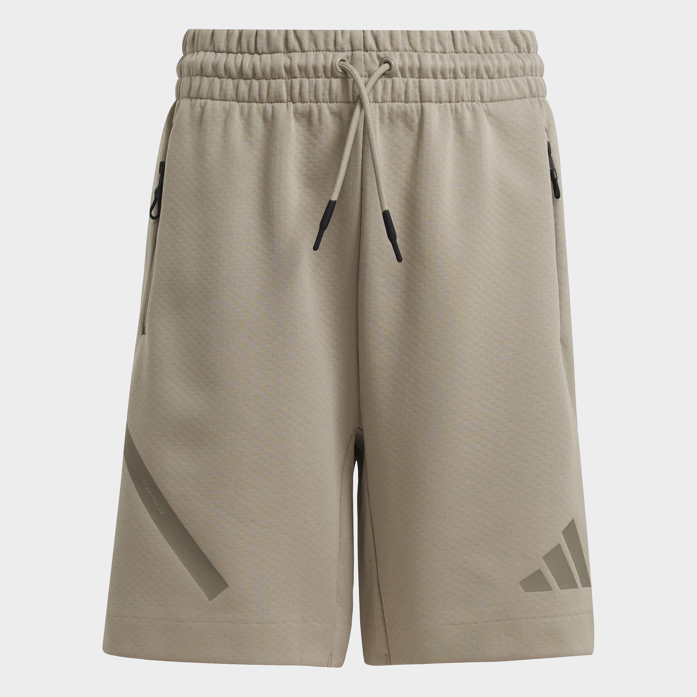 Kids Unisex Adidas Z.N.E. Shorts, Beige