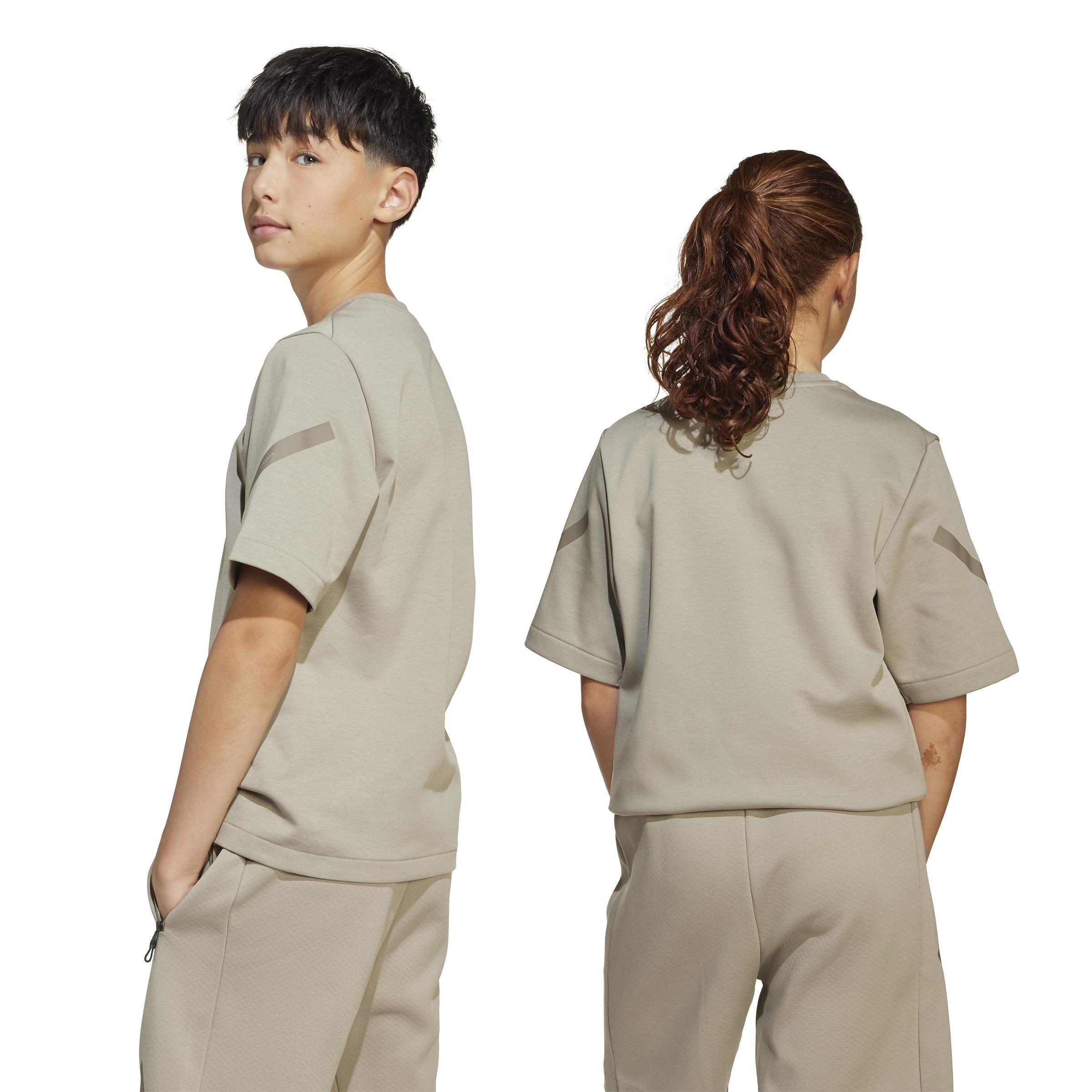 Kids Unisex adidas Z.N.E. T-Shirt, Beige, A901_ONE, large image number 3