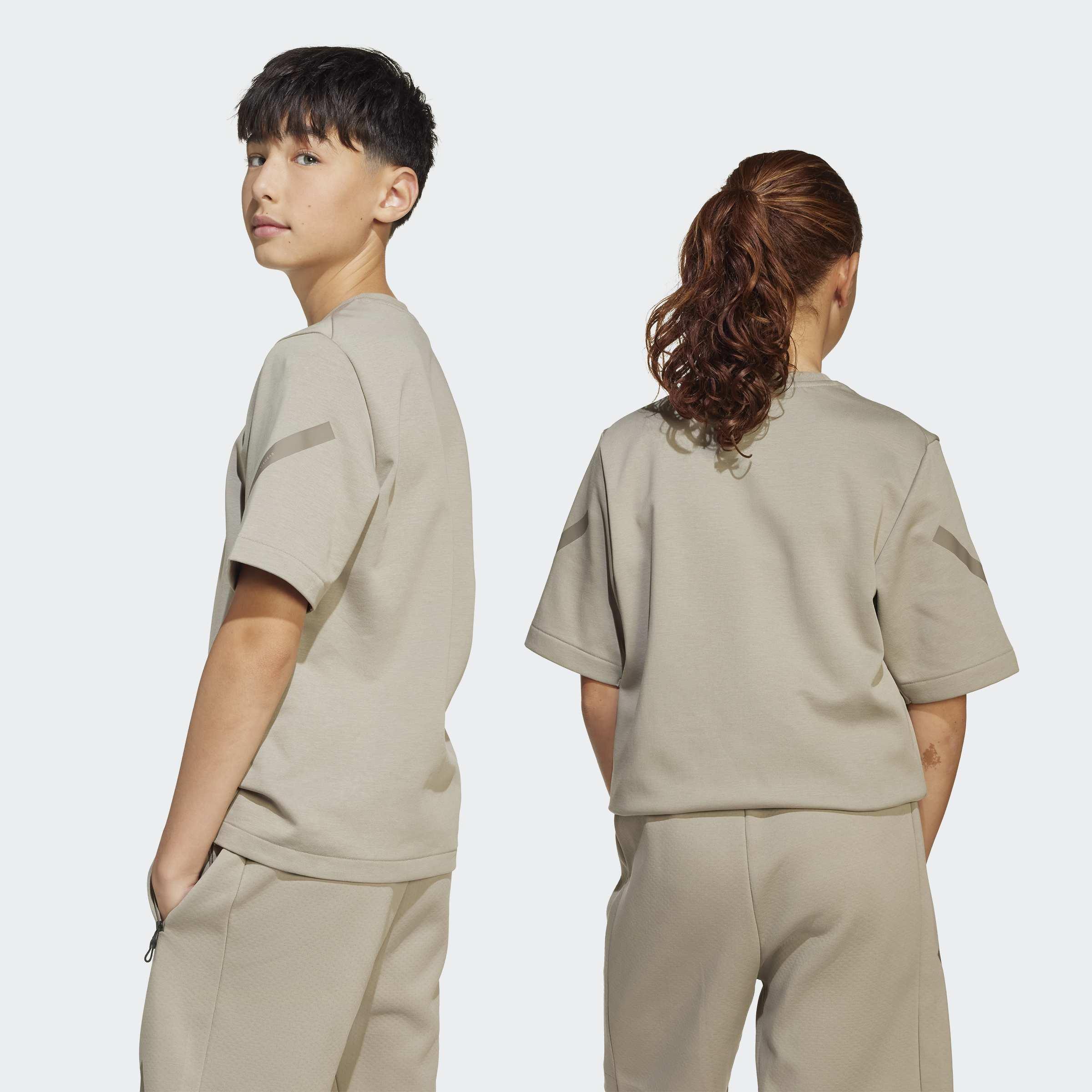Kids Unisex adidas Z.N.E. T-Shirt, Beige, A901_ONE, large image number 5