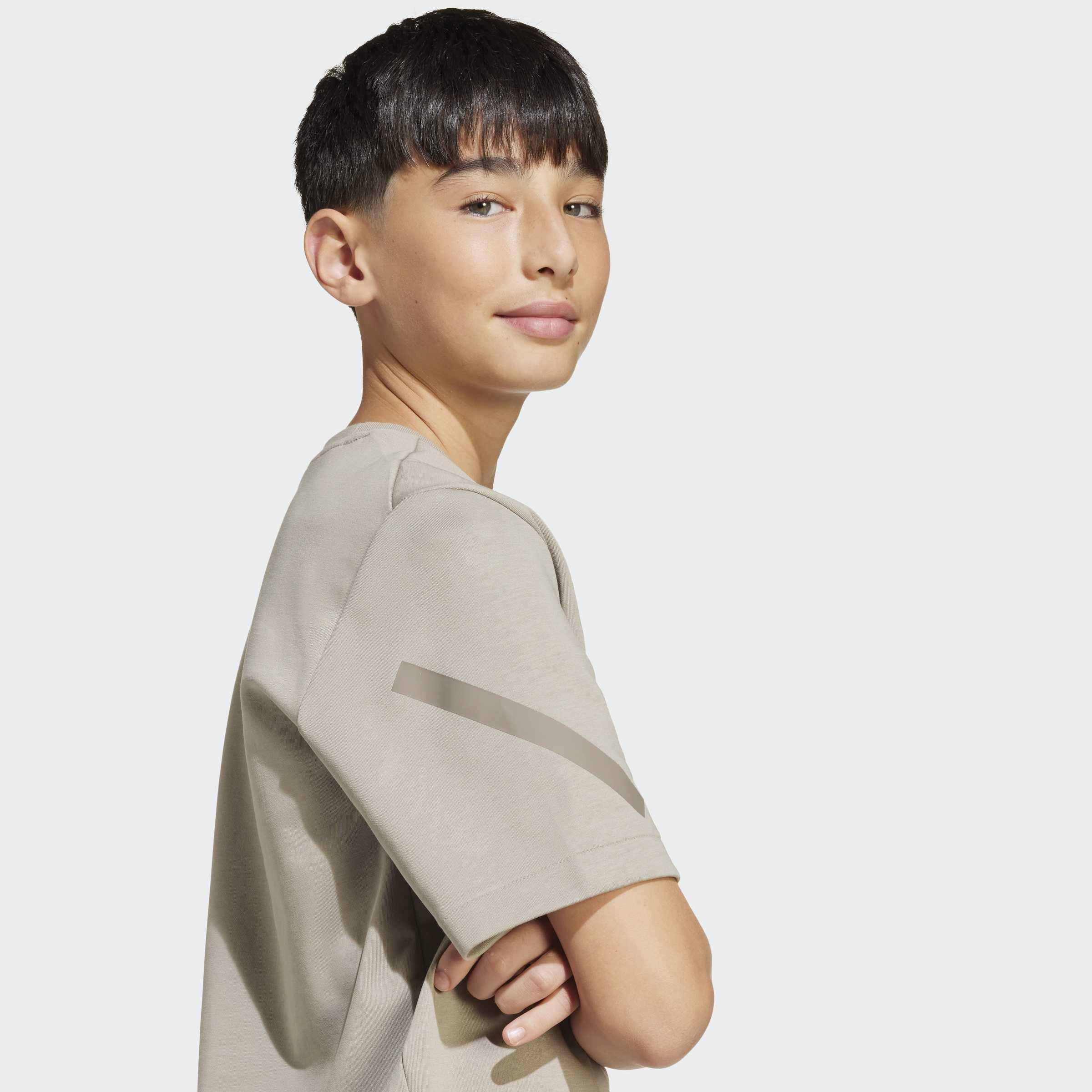Kids Unisex adidas Z.N.E. T-Shirt, Beige, A901_ONE, large image number 8