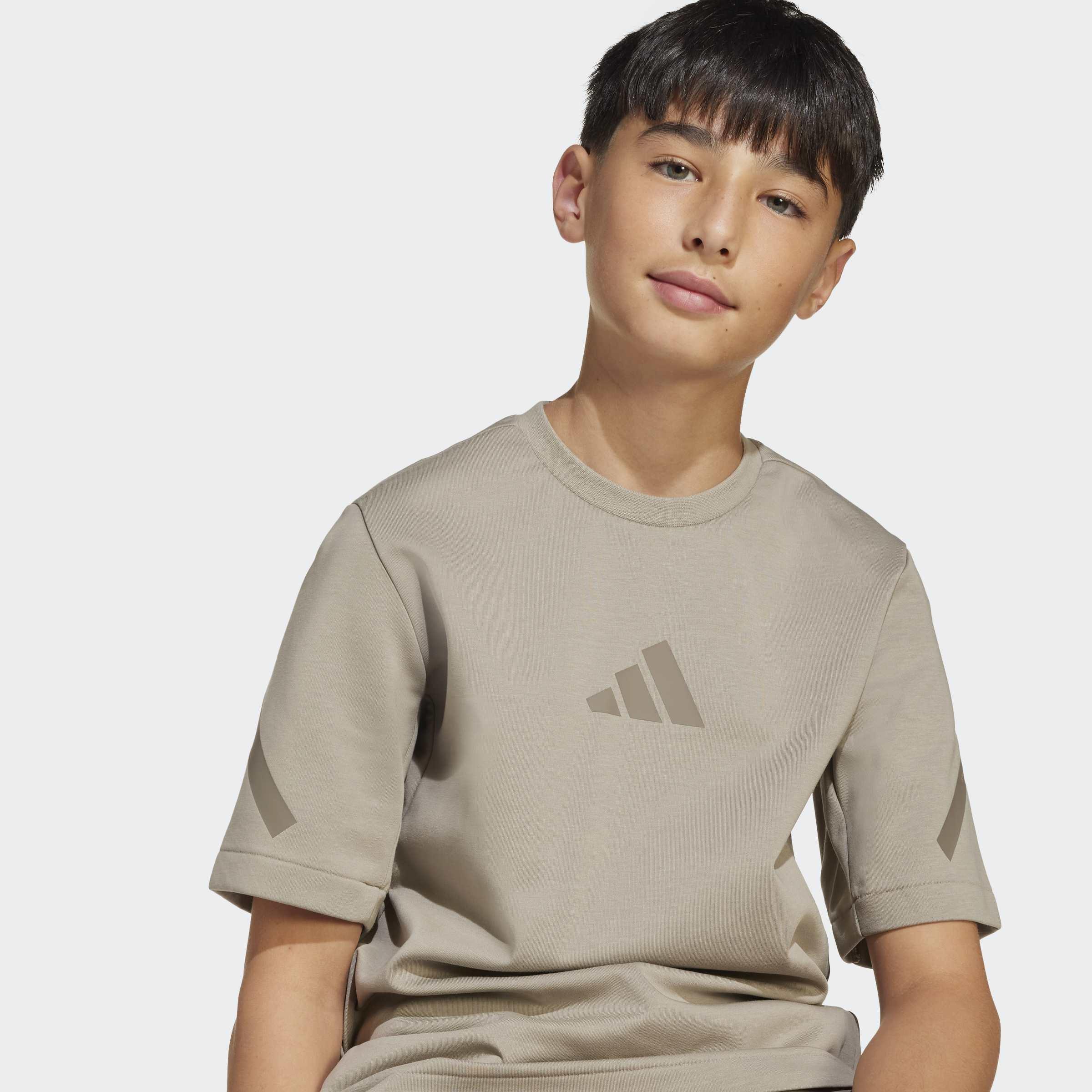 Kids Unisex adidas Z.N.E. T-Shirt, Beige, A901_ONE, large image number 9