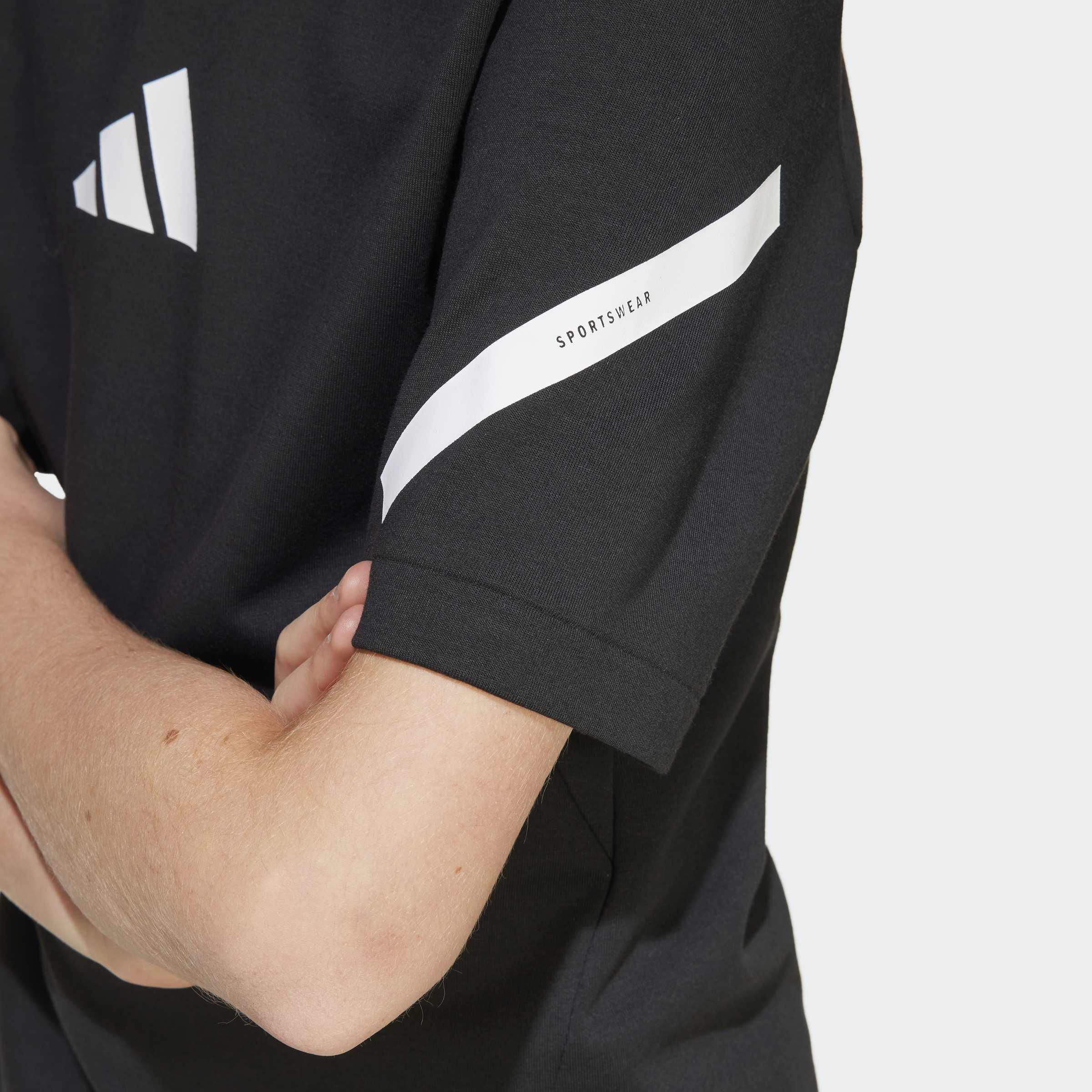 Kids Unisex Adidas Z.N.E. T-Shirt, Black, A901_ONE, large image number 6
