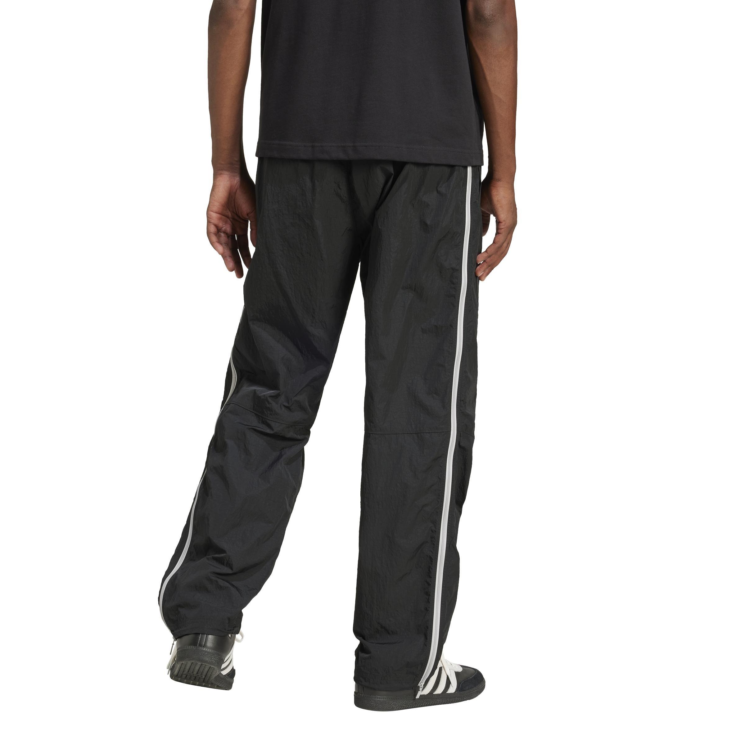 Fashion Side Mesh Zip Tracksuit Bottoms, Black, A901_ONE, large image number 2