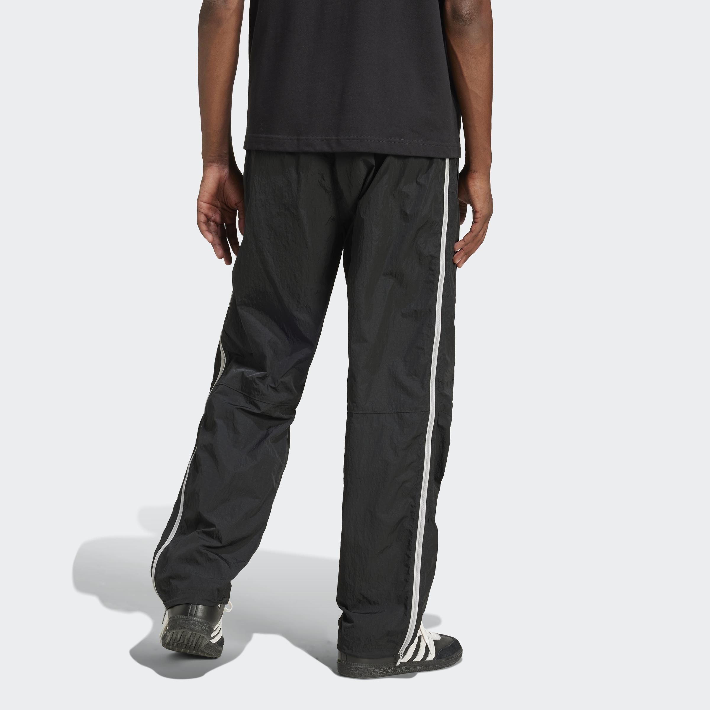 Fashion Side Mesh Zip Tracksuit Bottoms, Black, A901_ONE, large image number 3