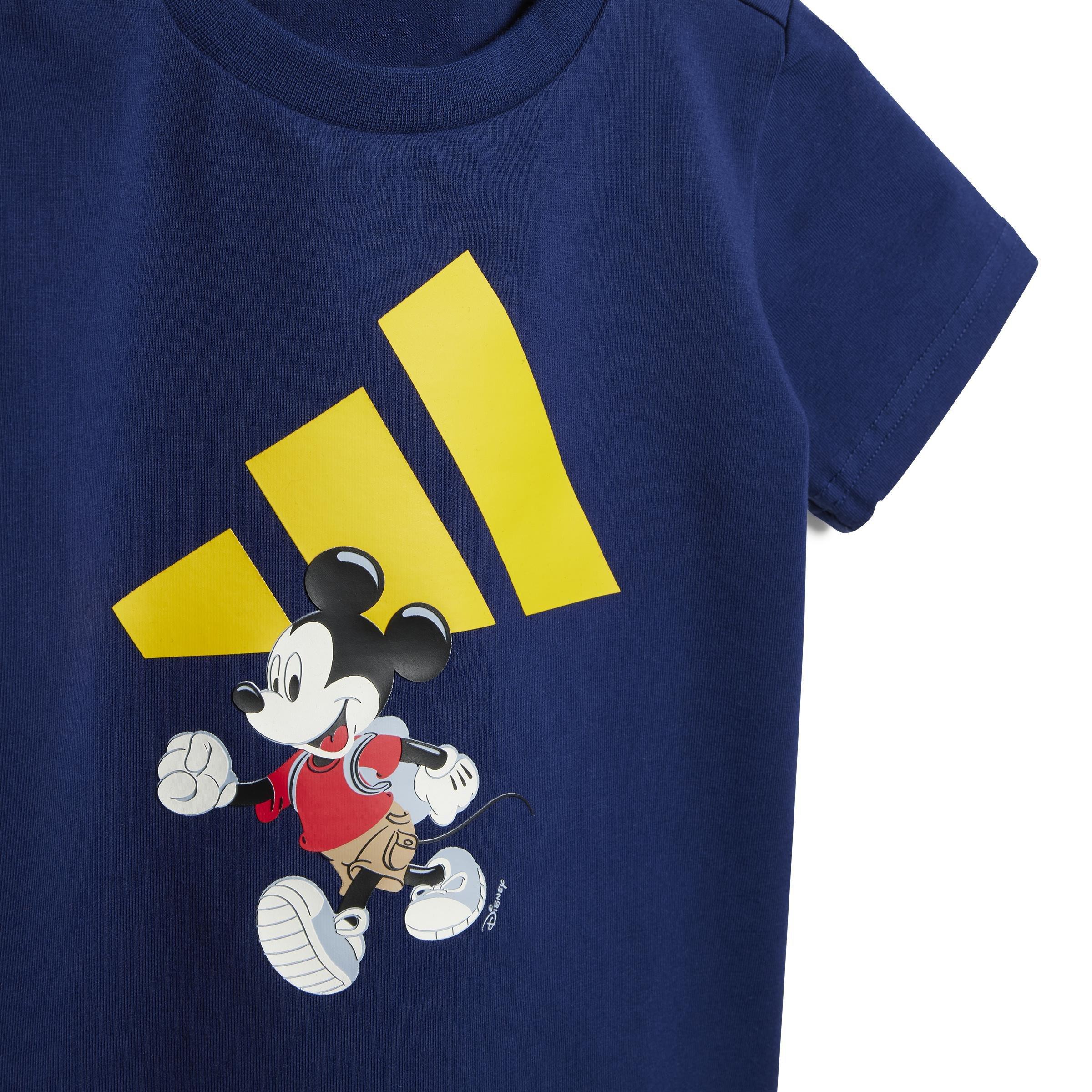 Kids Unisex adidas x Disney Mickey Mouse Tee Set, Blue, A901_ONE, large image number 10