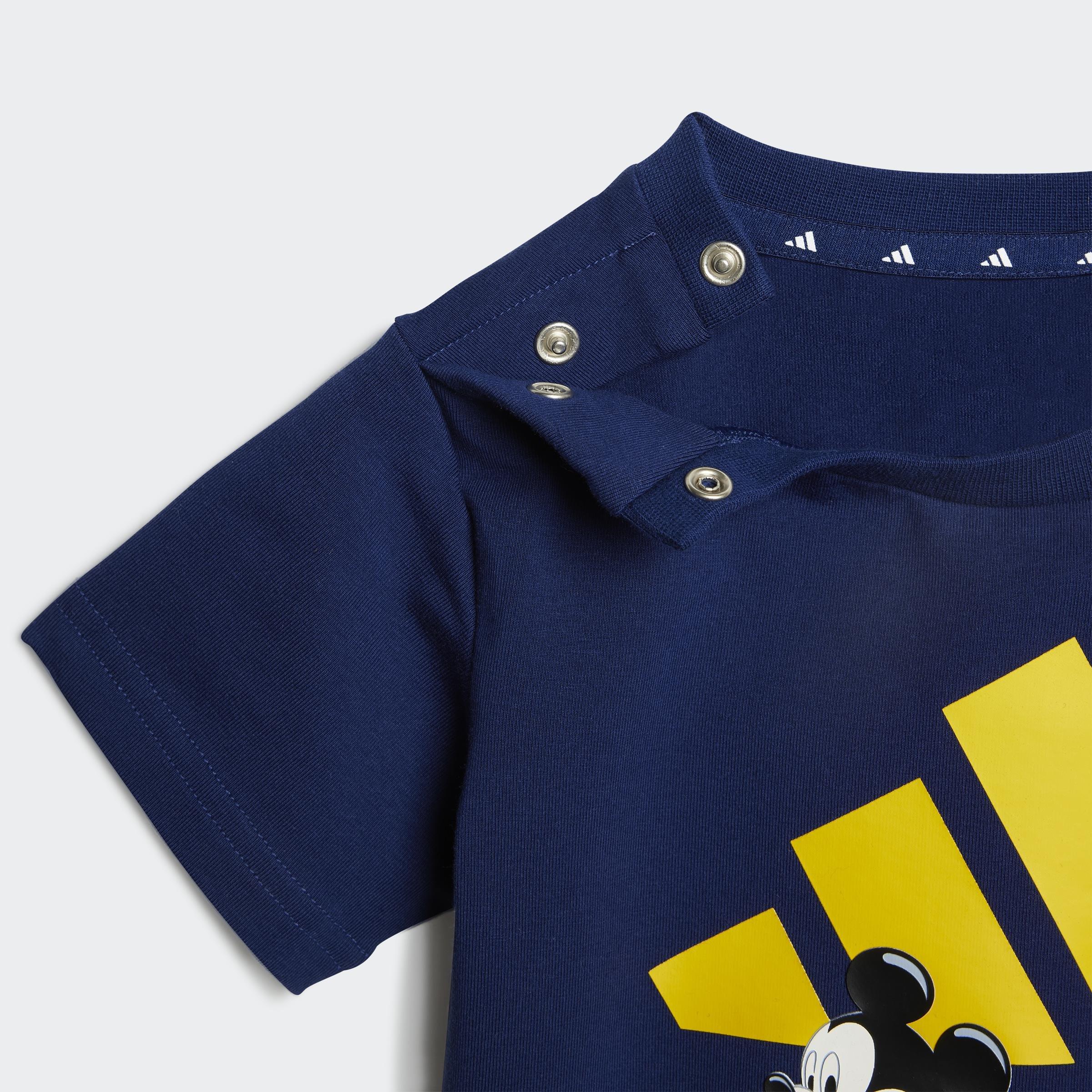Kids Unisex adidas x Disney Mickey Mouse Tee Set, Blue, A901_ONE, large image number 12