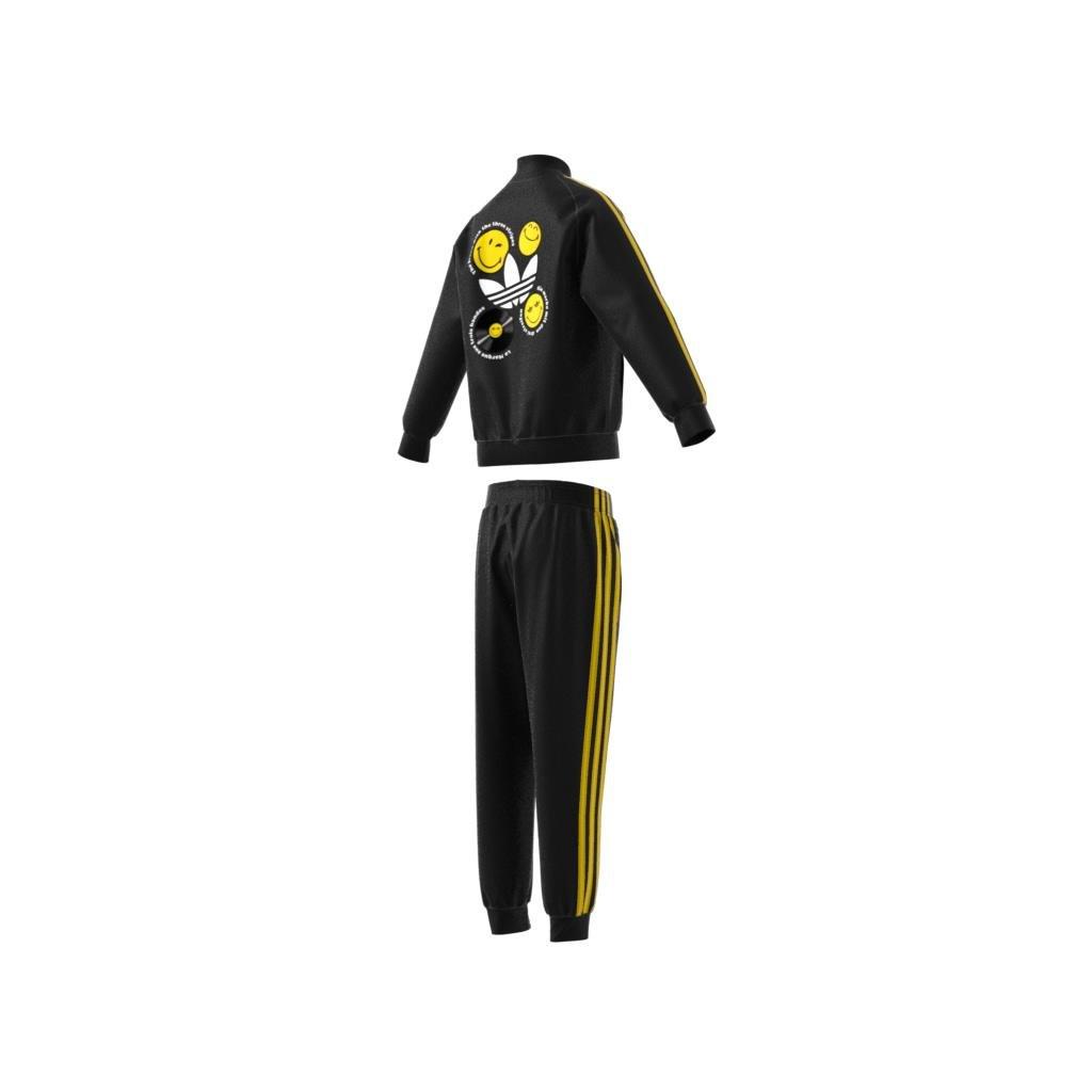 Kids Unisex adidas Originals x Smiley World SST Track Suit, Black, A901_ONE, large image number 11
