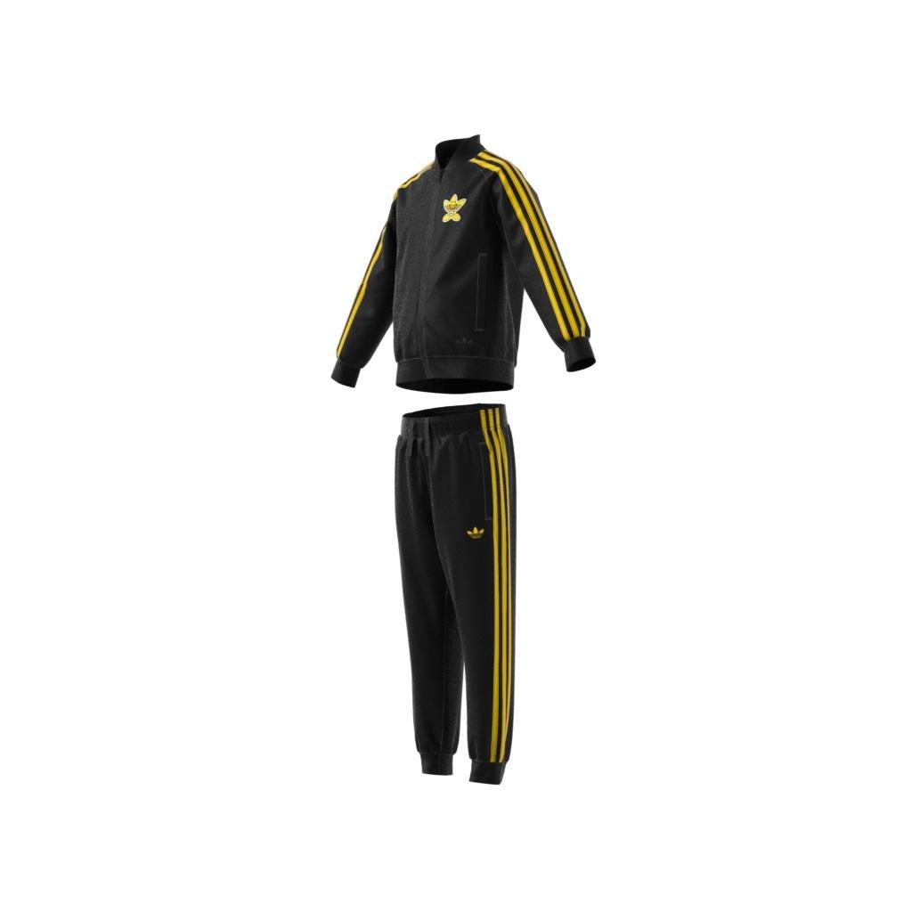 Kids Unisex adidas Originals x Smiley World SST Track Suit, Black, A901_ONE, large image number 14