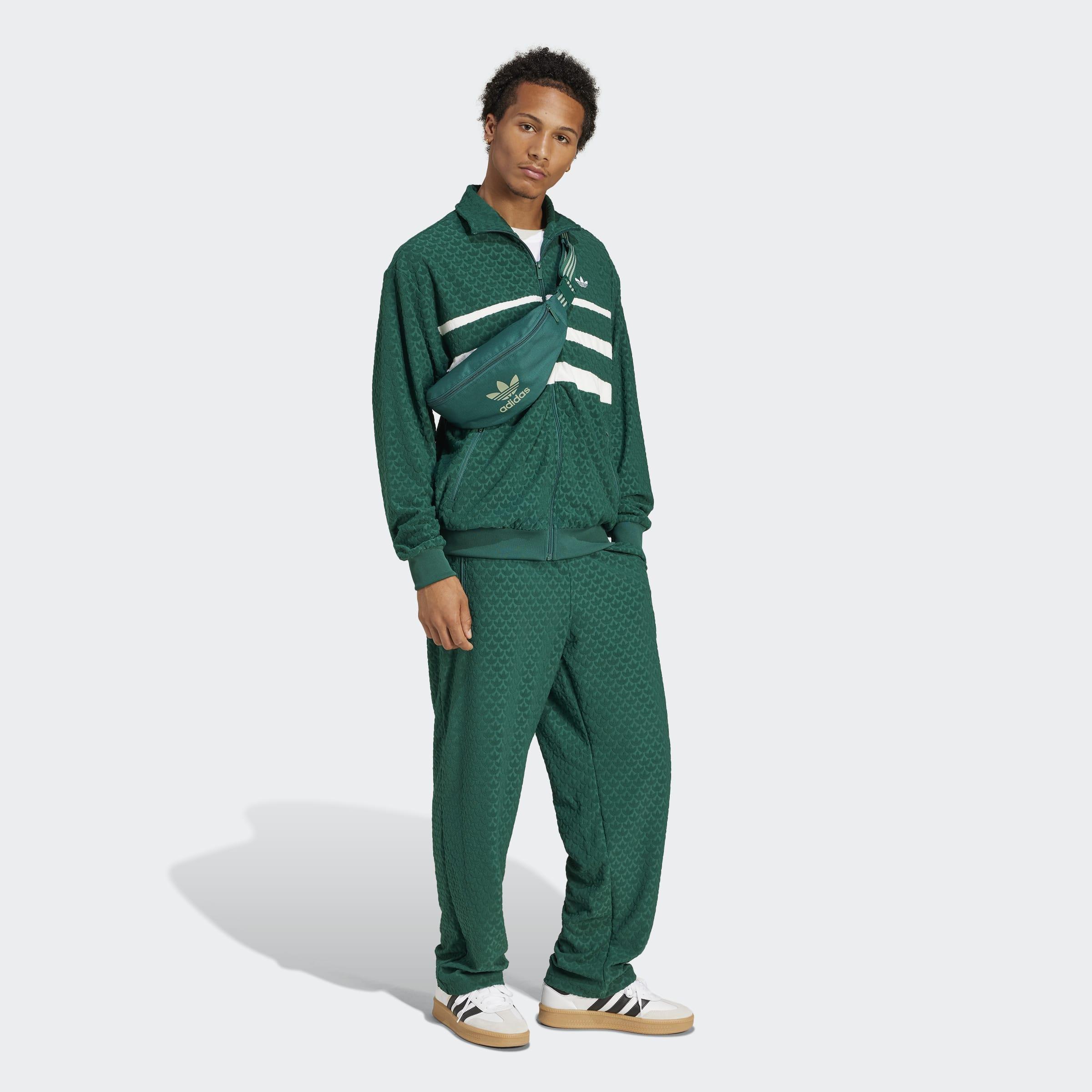 Monogram Track Pants, Green, A901_ONE, large image number 3