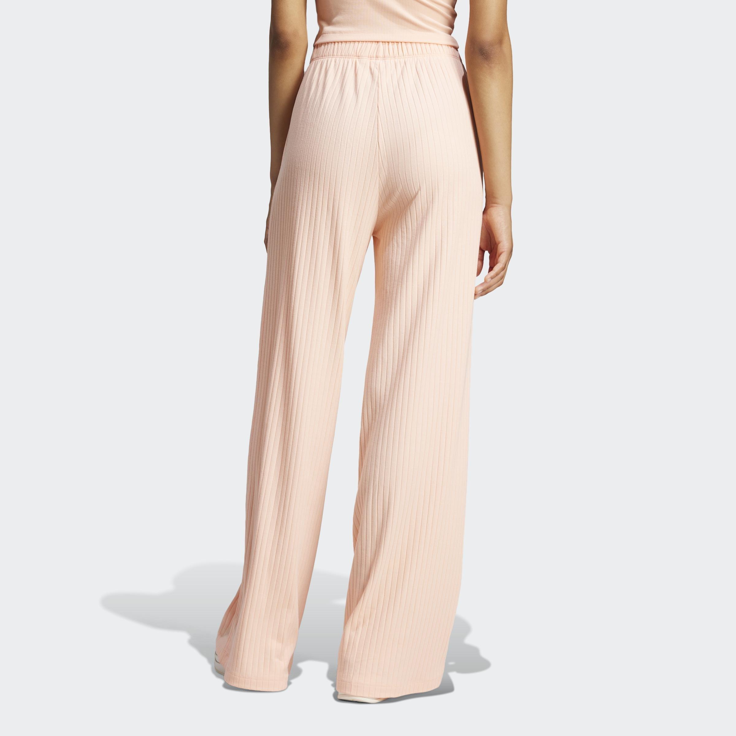 Essentials Wide Rib Pants, Pink