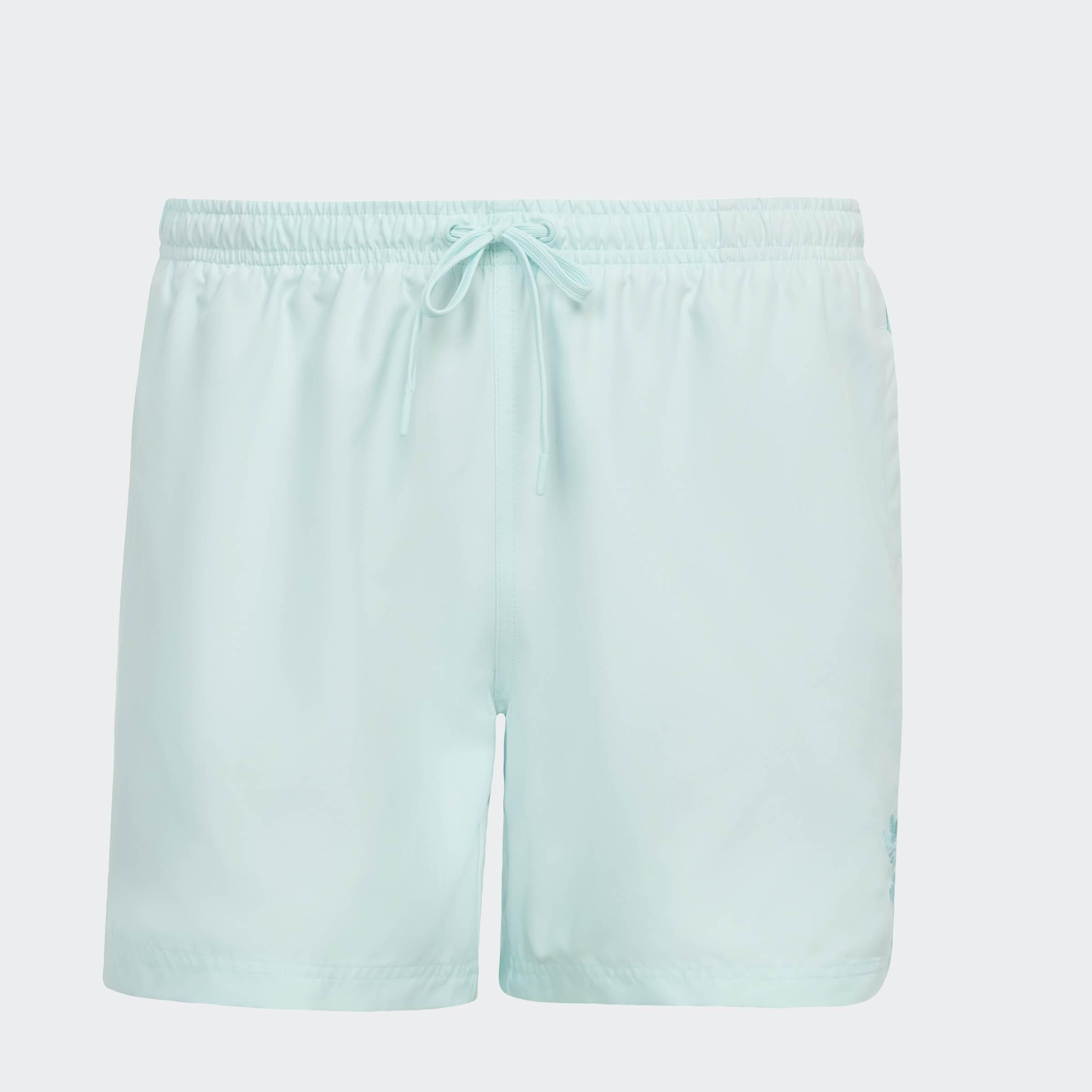 Adicolor 3-Stripes 5-Inch Swim Shorts, Turquoise, A901_ONE, large image number 2