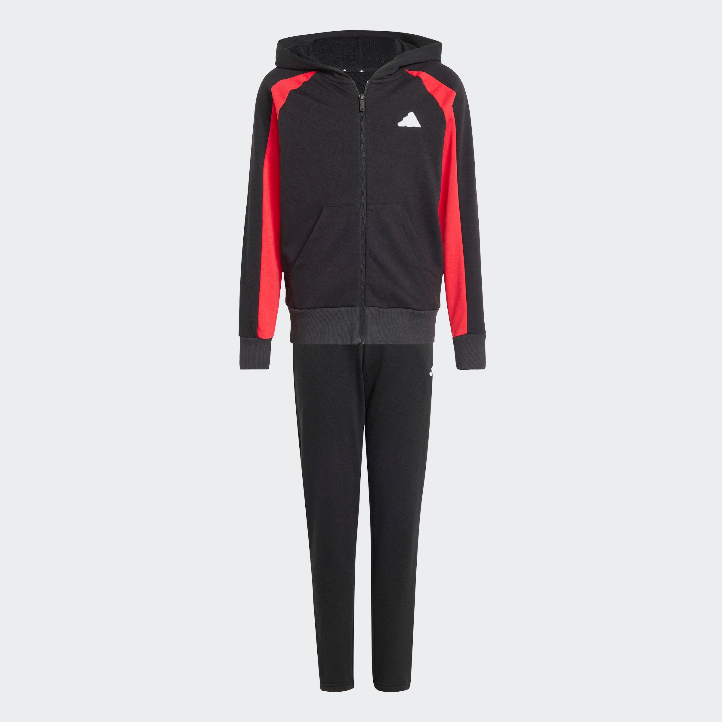 Kids Unisex Seasonal Essentials Colorblock Track Suit, Black, A901_ONE, large image number 0