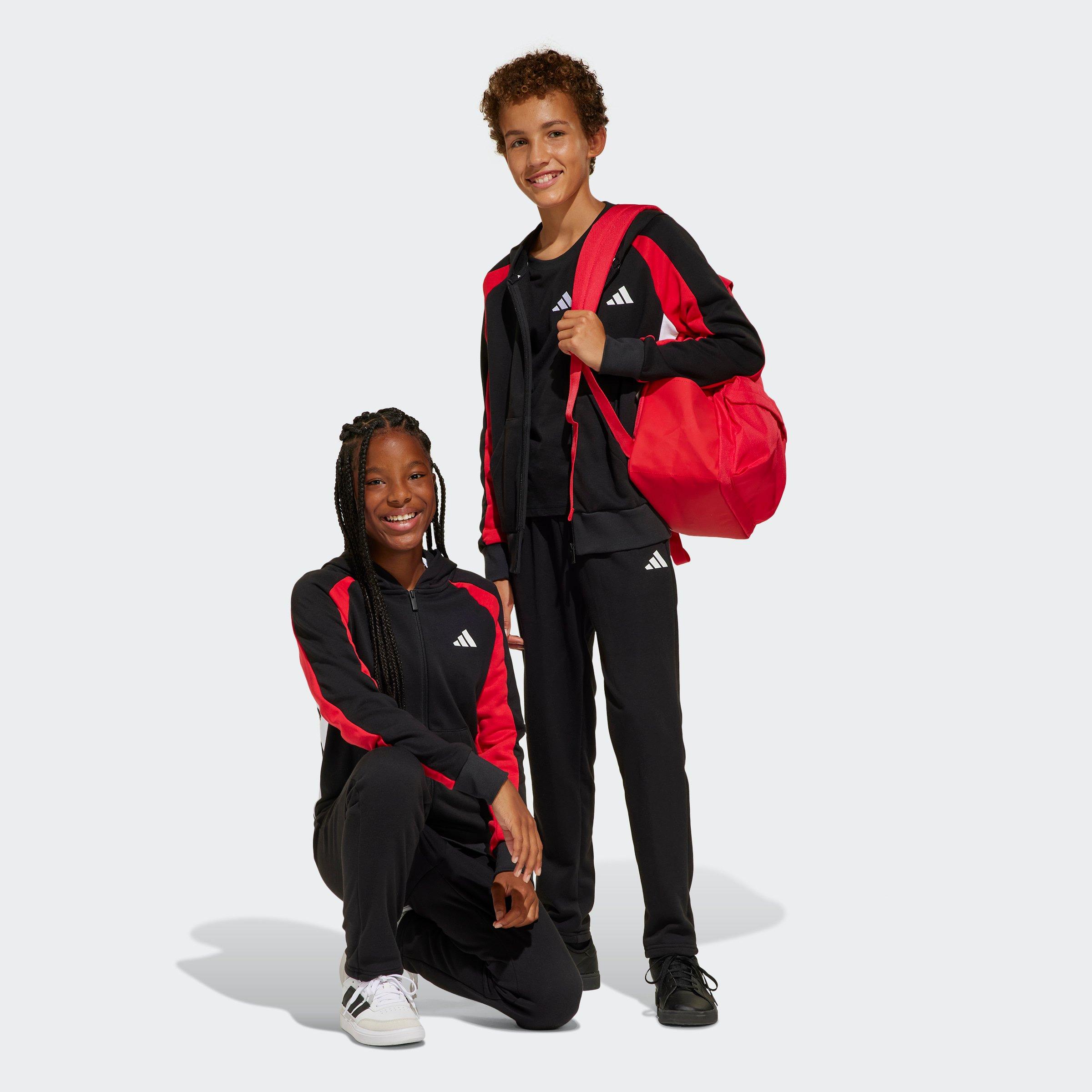 Kids Unisex Seasonal Essentials Colorblock Track Suit, Black, A901_ONE, large image number 1