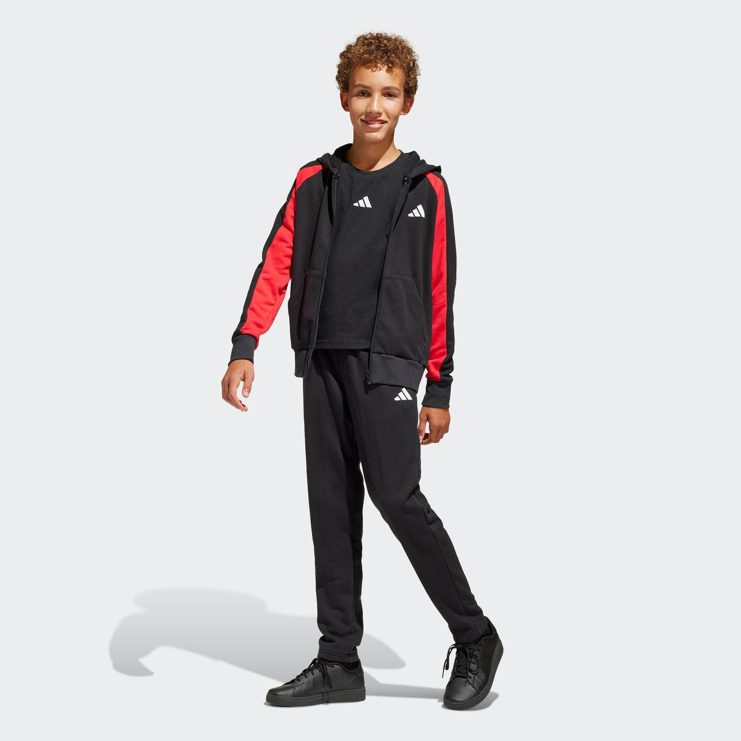 Kids Unisex Seasonal Essentials Colorblock Track Suit, Black, A901_ONE, large image number 3