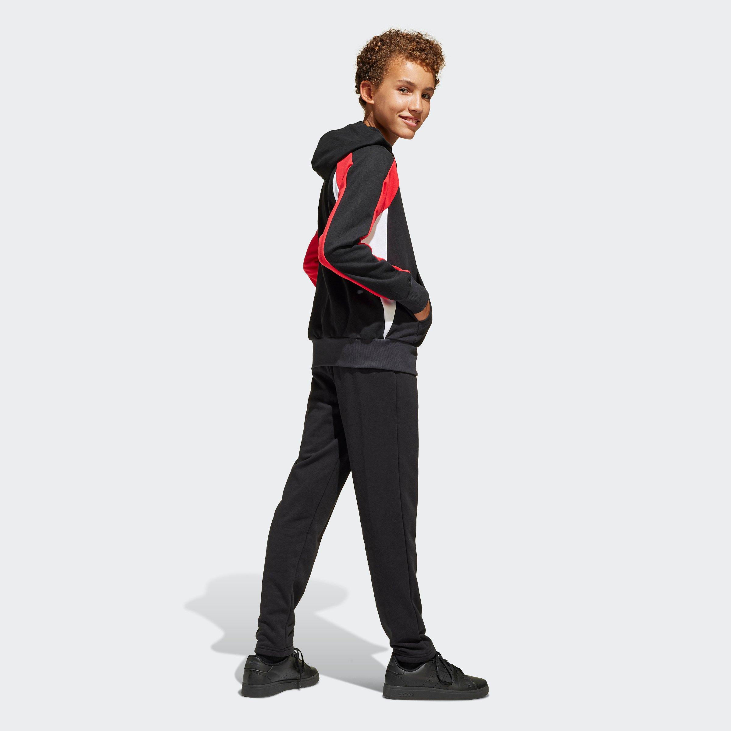 Kids Unisex Seasonal Essentials Colorblock Track Suit, Black, A901_ONE, large image number 4