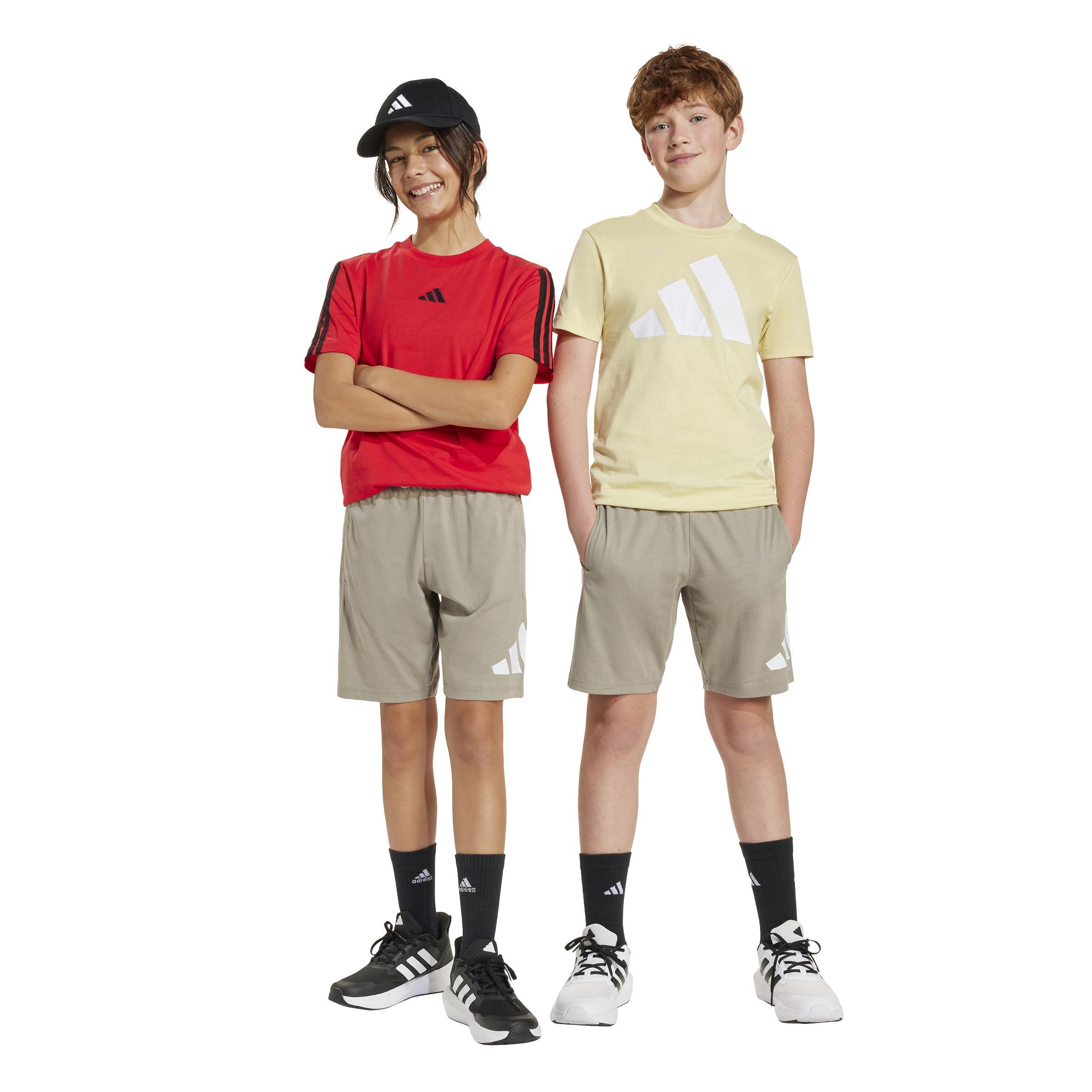 Kids Unisex Essentials Shorts, Beige, A901_ONE, large image number 12