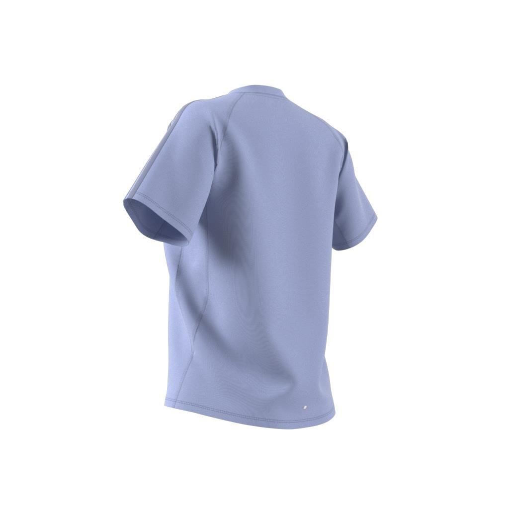 Own the Run 3-Stripes T-Shirt, Purple, A901_ONE, large image number 6