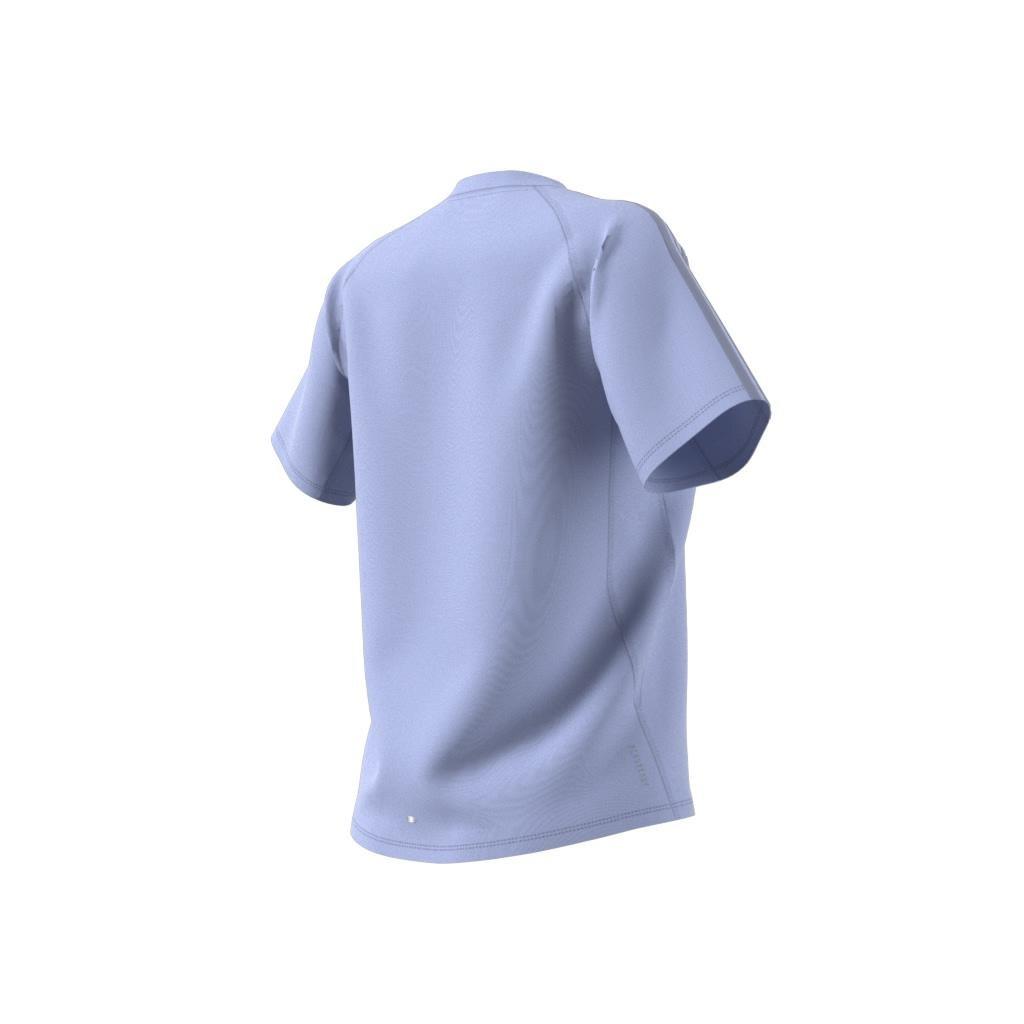 Own the Run 3-Stripes T-Shirt, Purple, A901_ONE, large image number 14