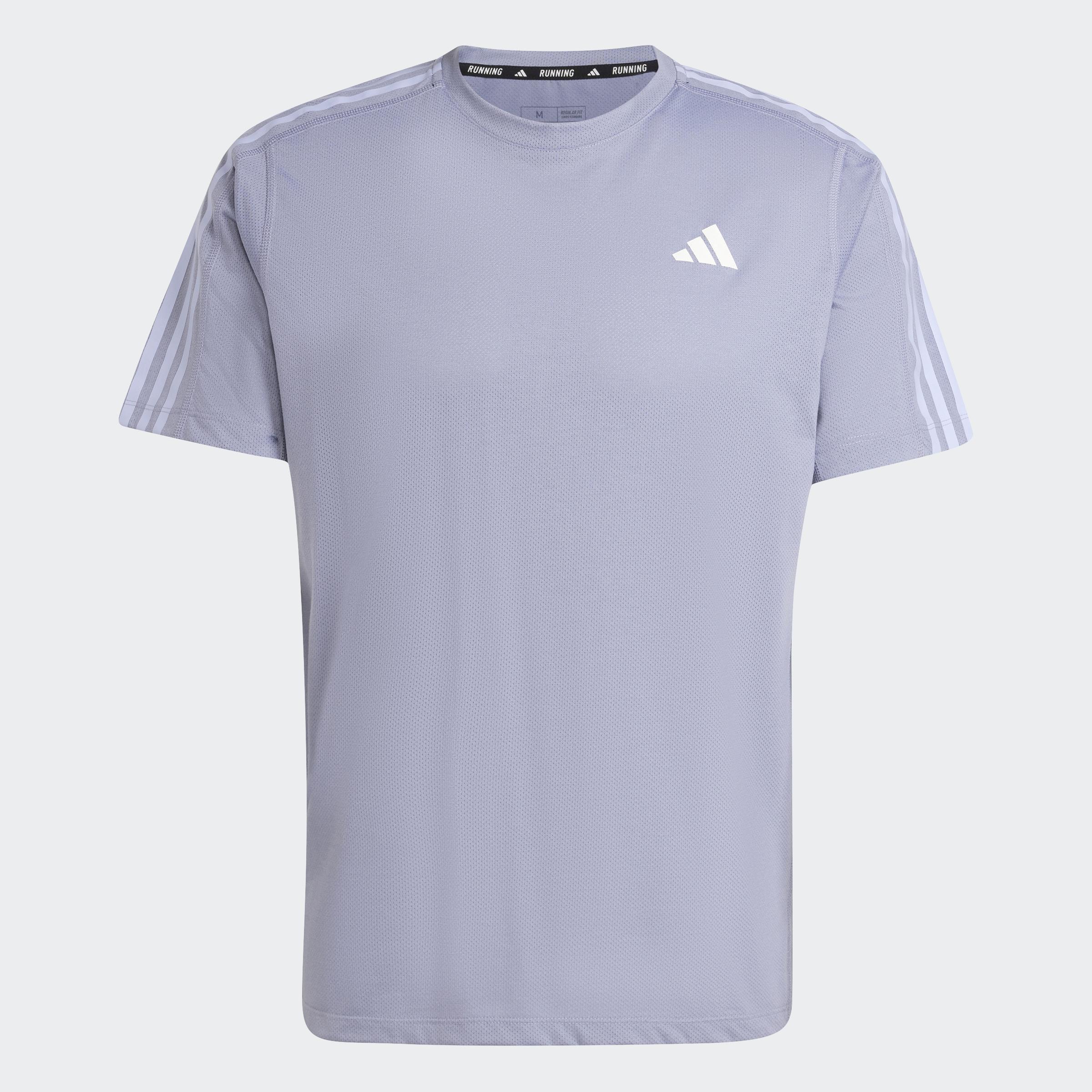 Own the Run 3-Stripes T-Shirt, Purple, A901_ONE, large image number 2