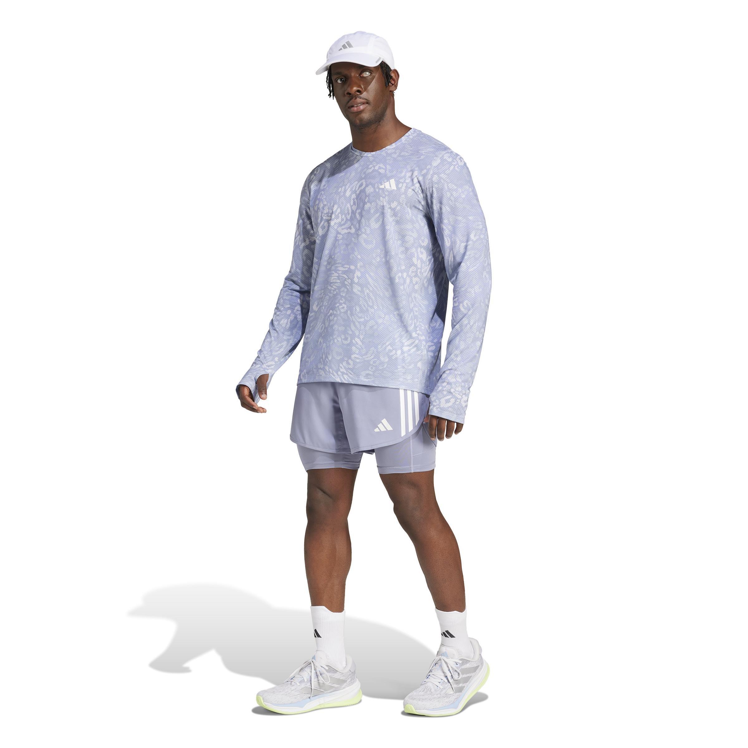 Own The Run 3-Stripes 2-In-1 Shorts, Purple, A901_ONE, large image number 9