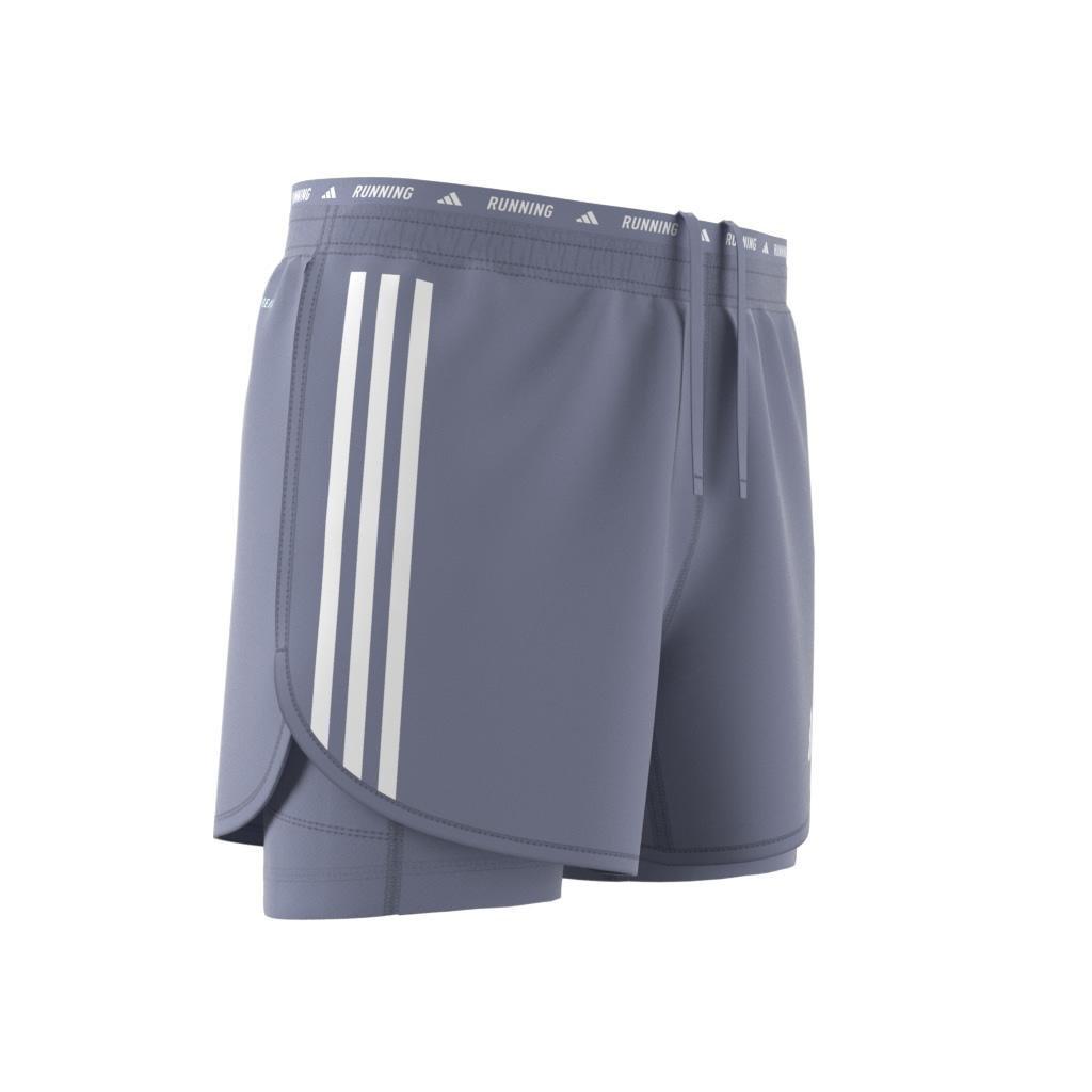 Own The Run 3-Stripes 2-In-1 Shorts, Purple, A901_ONE, large image number 13