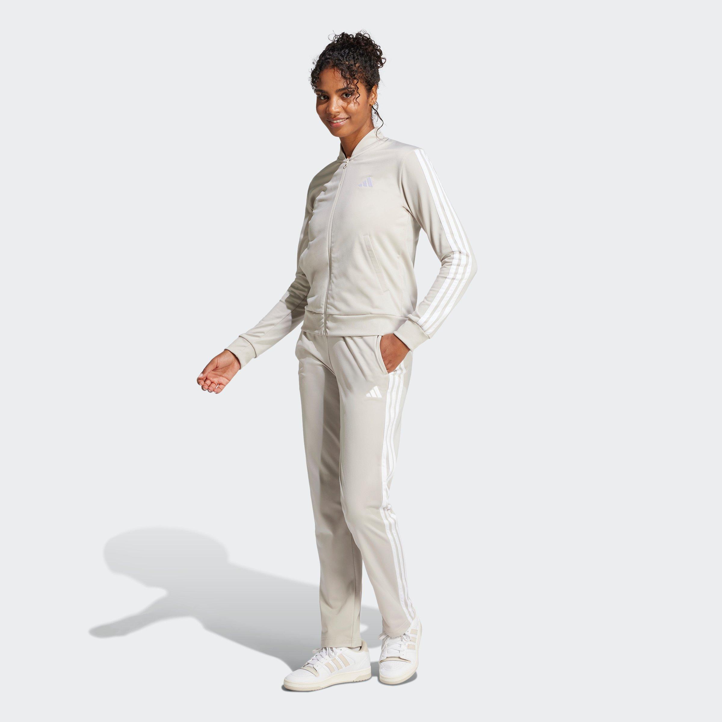 Essentials 3-Stripes Track Suit, Grey