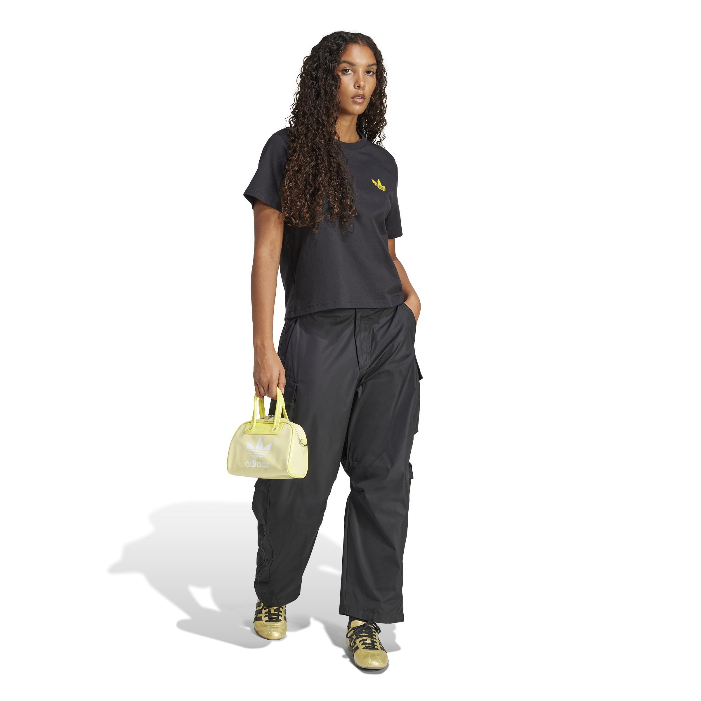 Smiley Loose 3-Stripes T-Shirt, Black, A901_ONE, large image number 9