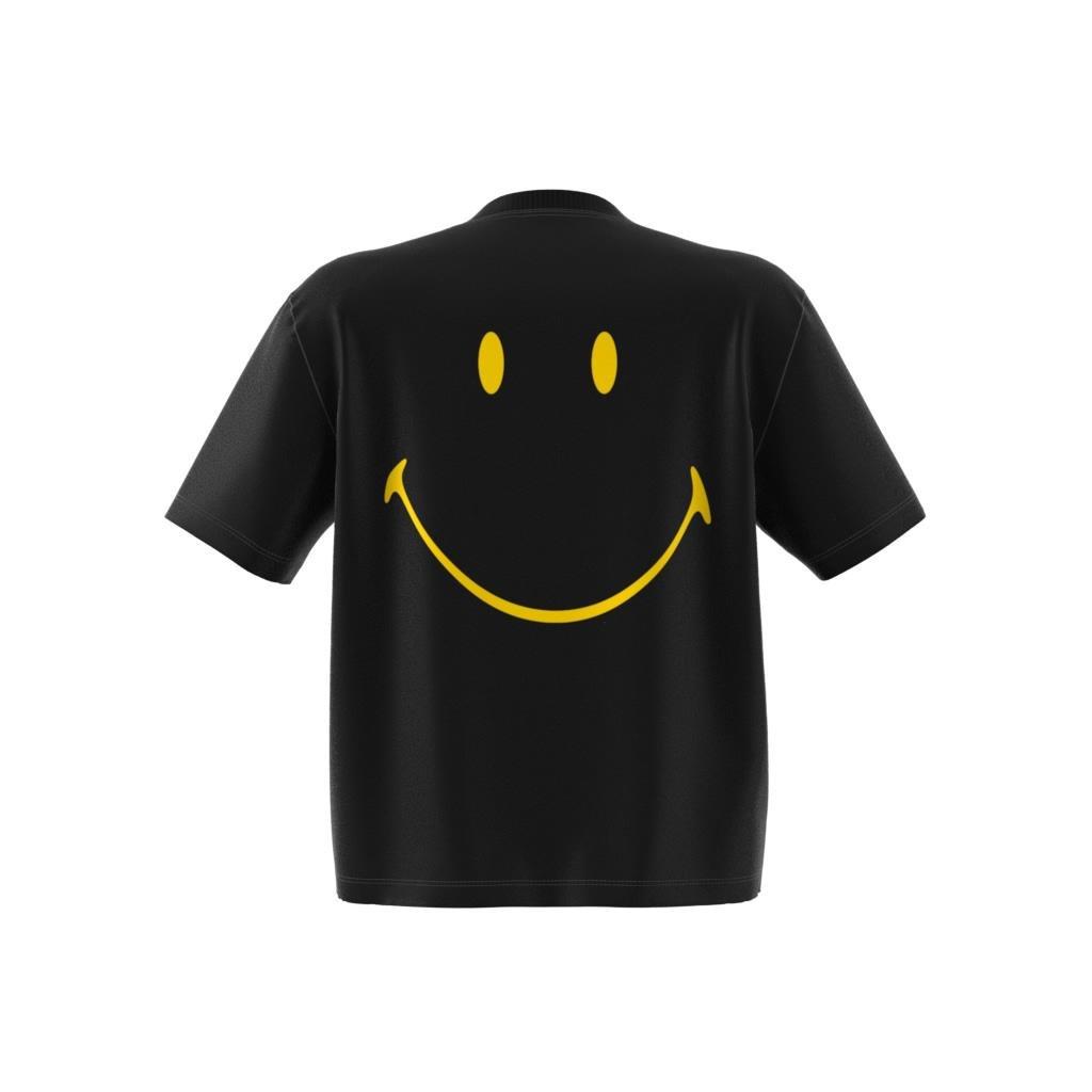 Smiley Loose 3-Stripes T-Shirt, Black, A901_ONE, large image number 10
