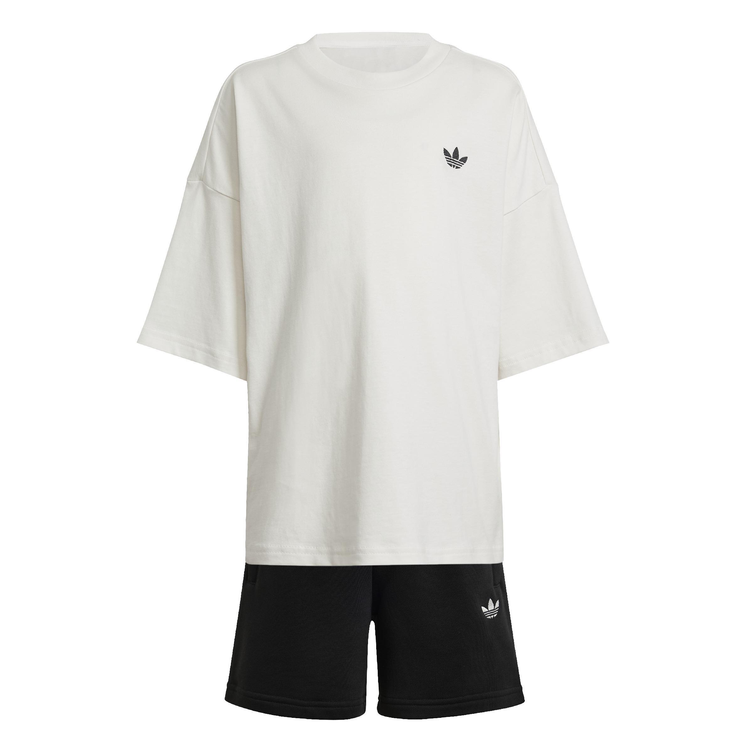 Kids Unisex adidas x Disney Mickey Mouse Shorts and Tee Set, White