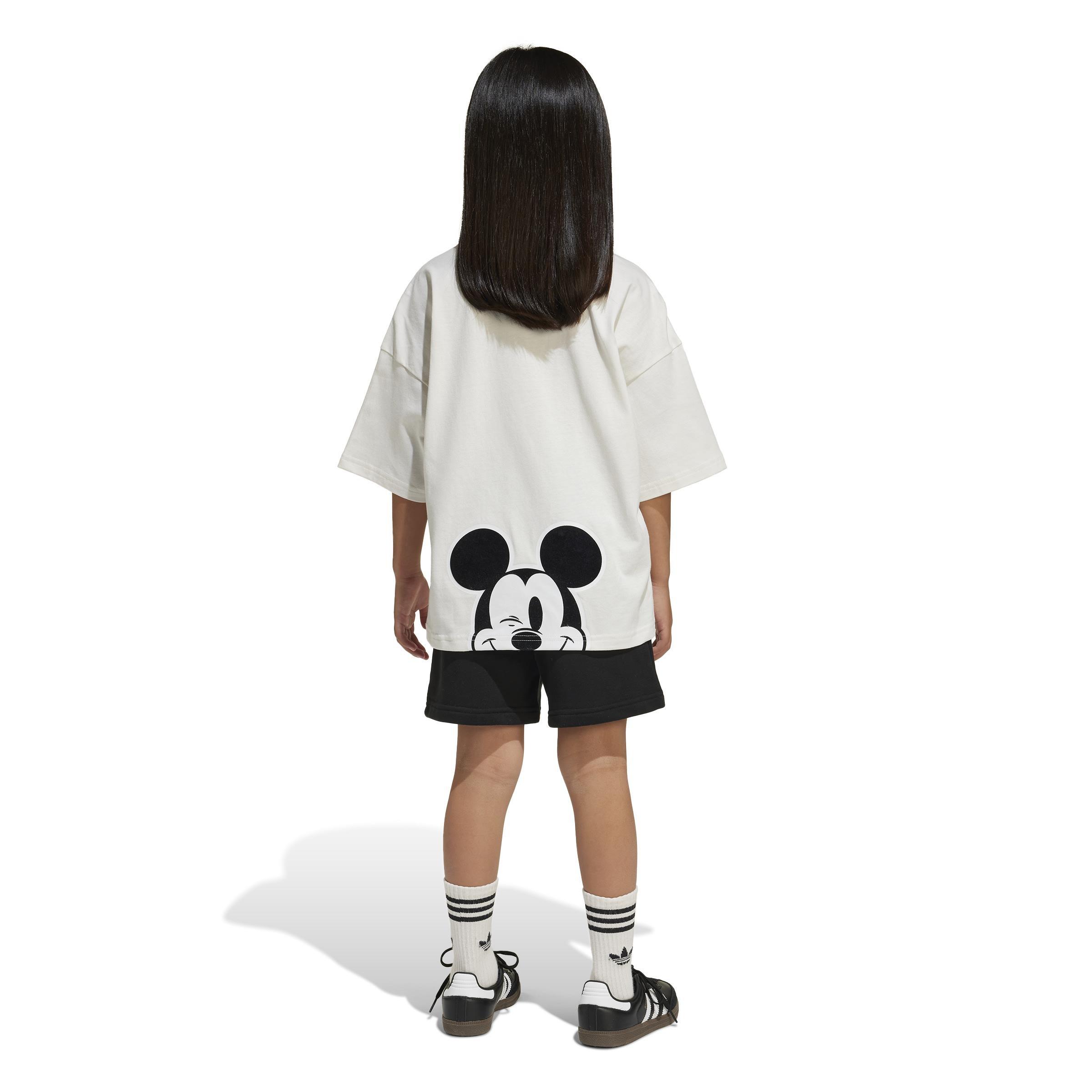 Kids Unisex adidas x Disney Mickey Mouse Shorts and Tee Set, White