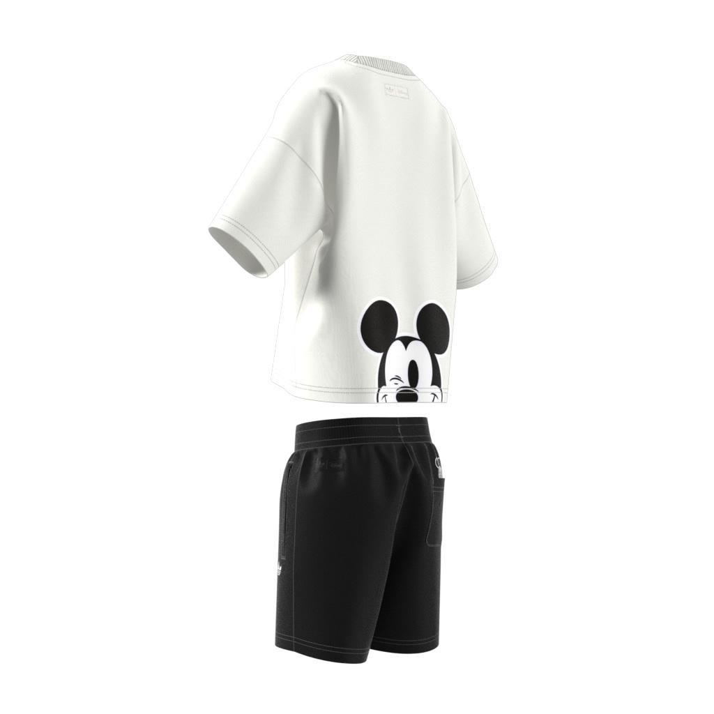 Kids Unisex adidas x Disney Mickey Mouse Shorts and Tee Set, White, A901_ONE, large image number 10