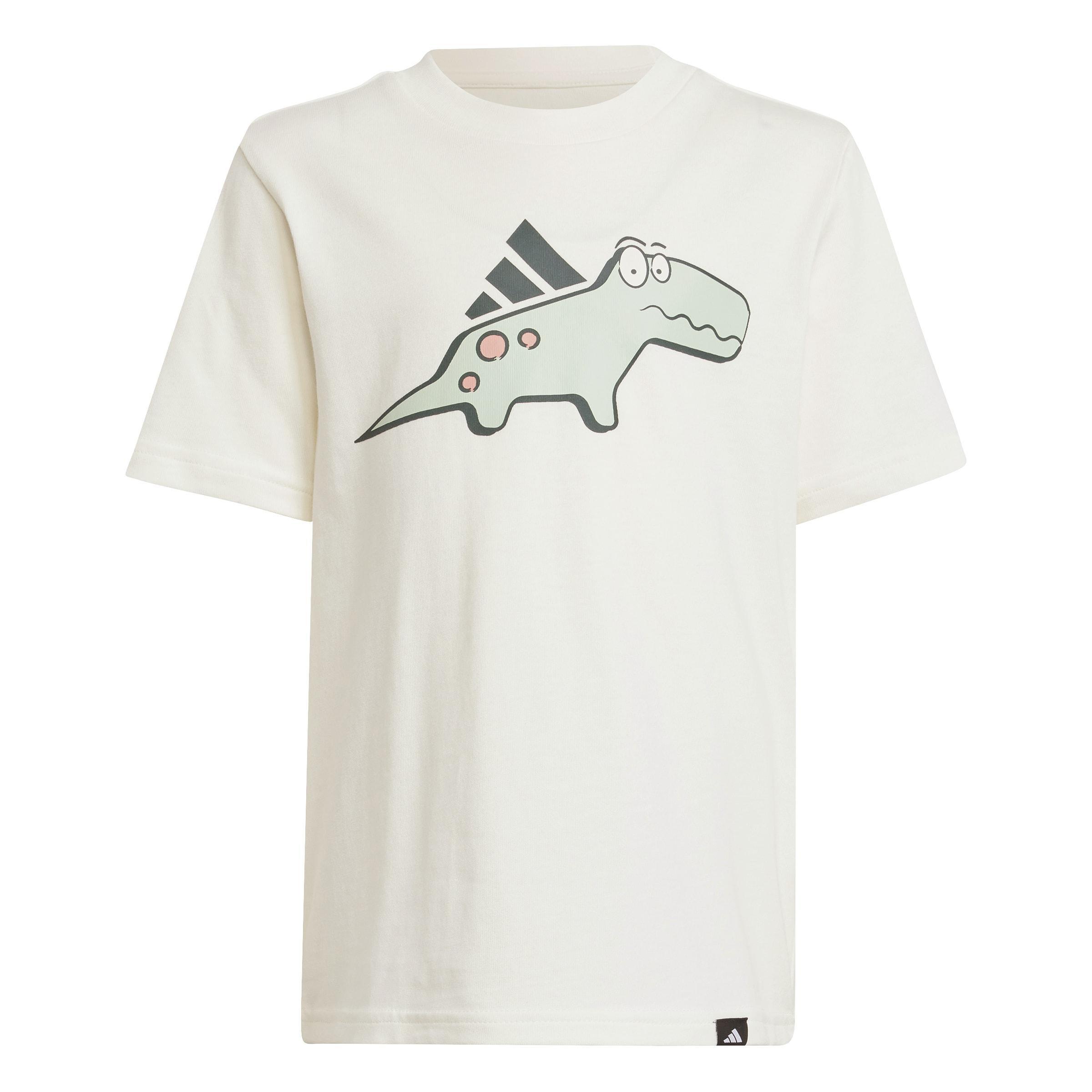 Kids Unisex Adiraptor Graphic T-Shirt, White, , large image number 1