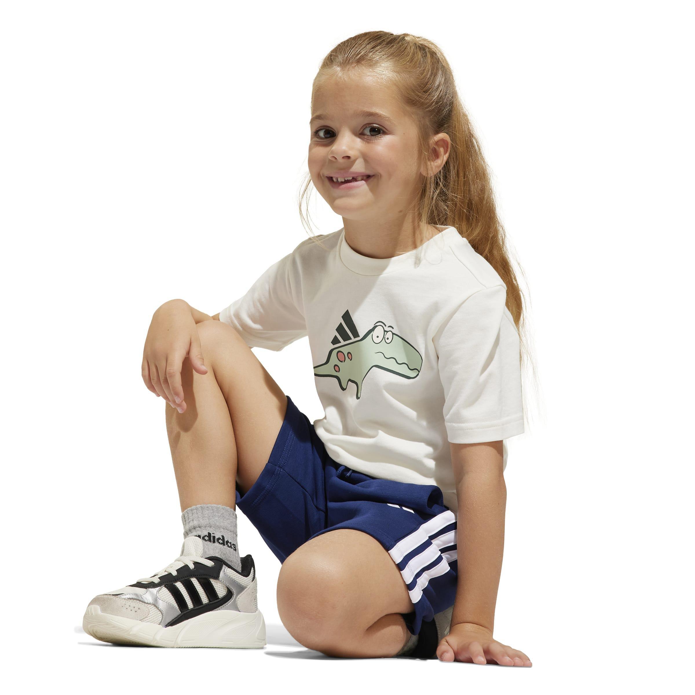 Kids Unisex Adiraptor Graphic T-Shirt, White, , large image number 10