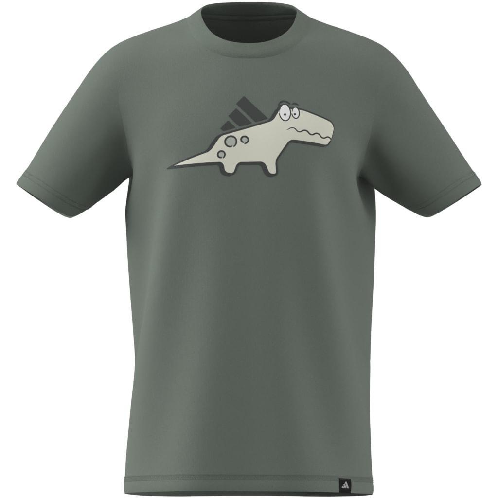 Kids Unisex Adiraptor Graphic T-Shirt, Green, A901_ONE, large image number 12
