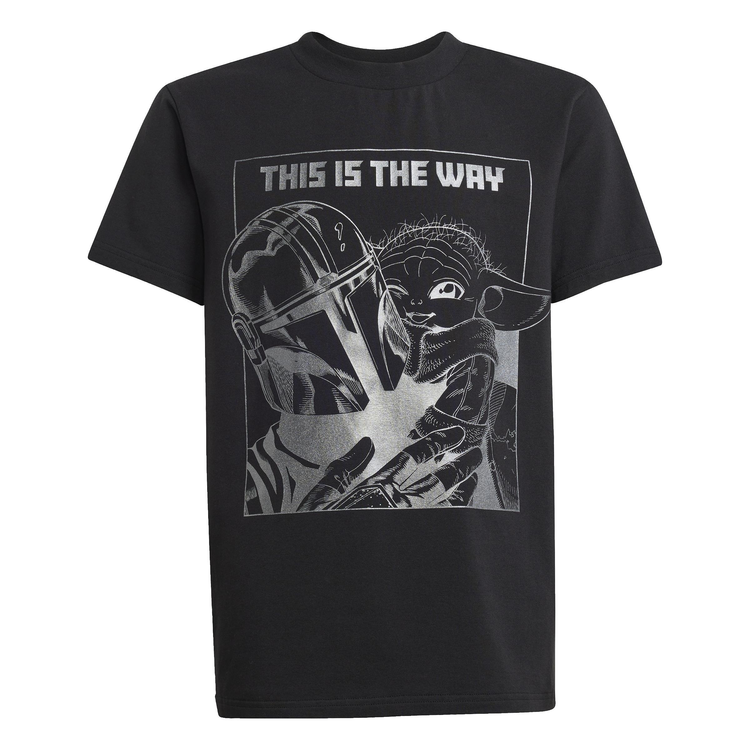 Kids Unisex adidas x Star Wars The Mandalorian Graphic T-Shirt, Black