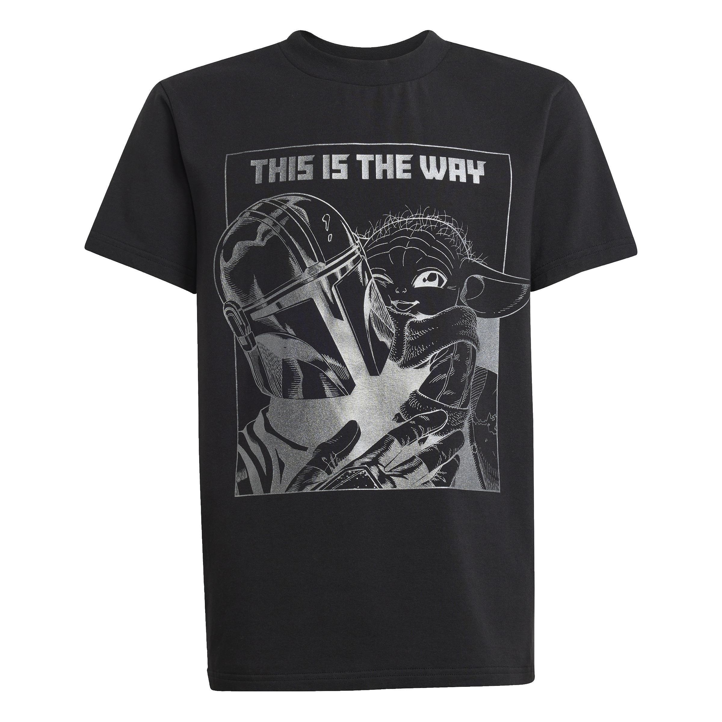 Kids Unisex adidas x Star Wars The Mandalorian Graphic T-Shirt, Black