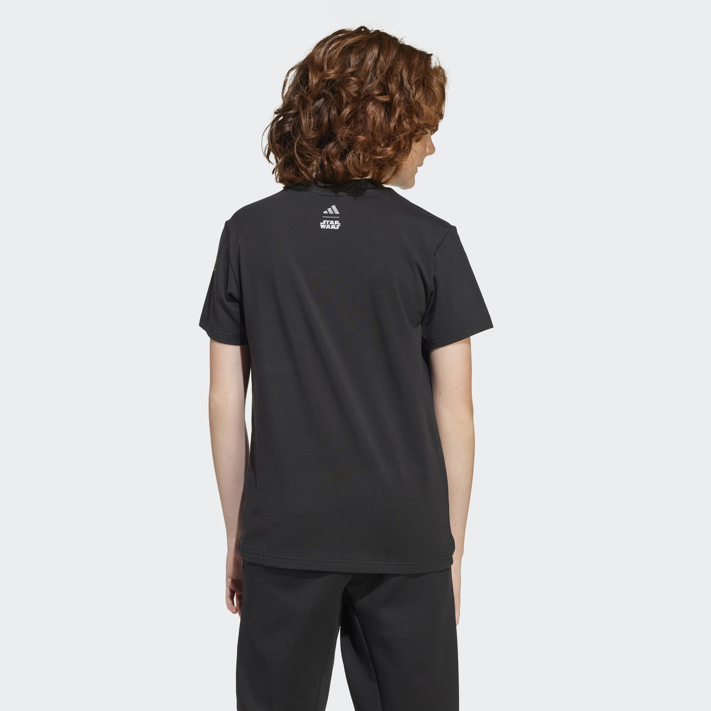Kids Unisex adidas x Star Wars The Mandalorian Graphic T-Shirt, Black, A901_ONE, large image number 6