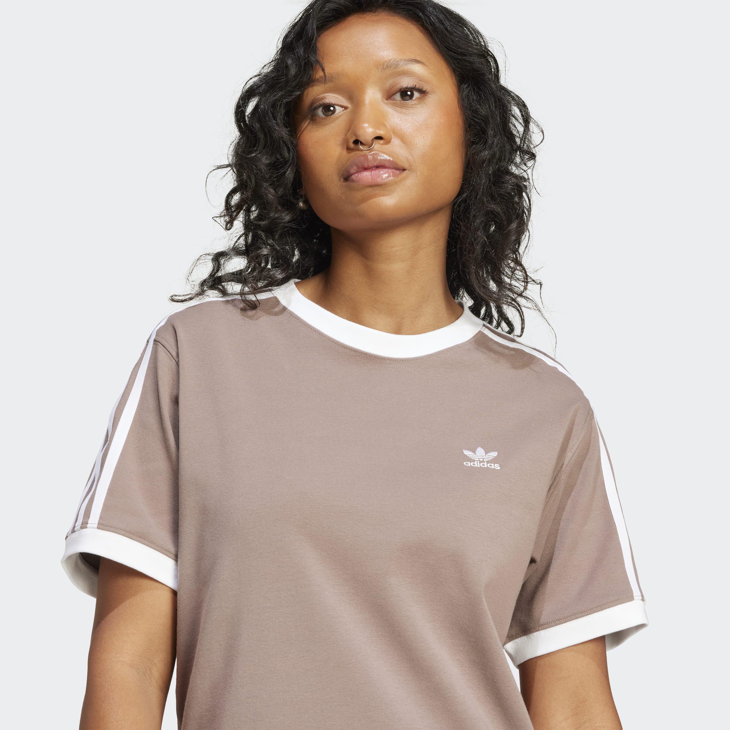 3-Stripes T-Shirt, Brown, A901_ONE, large image number 2