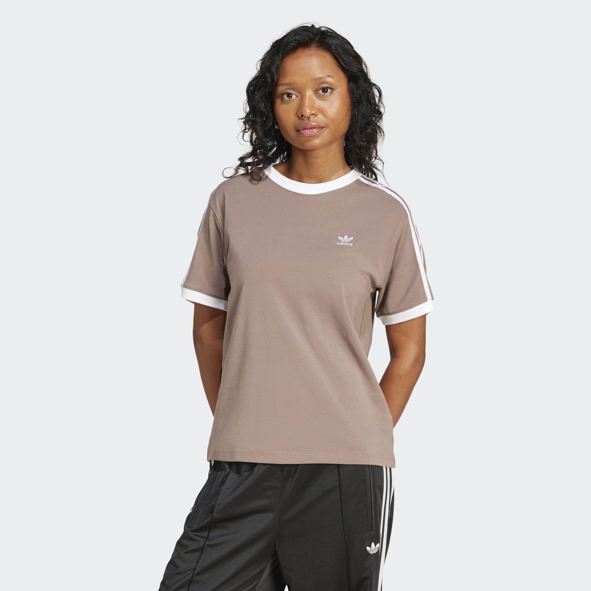 3-Stripes T-Shirt, Brown, A901_ONE, large image number 4