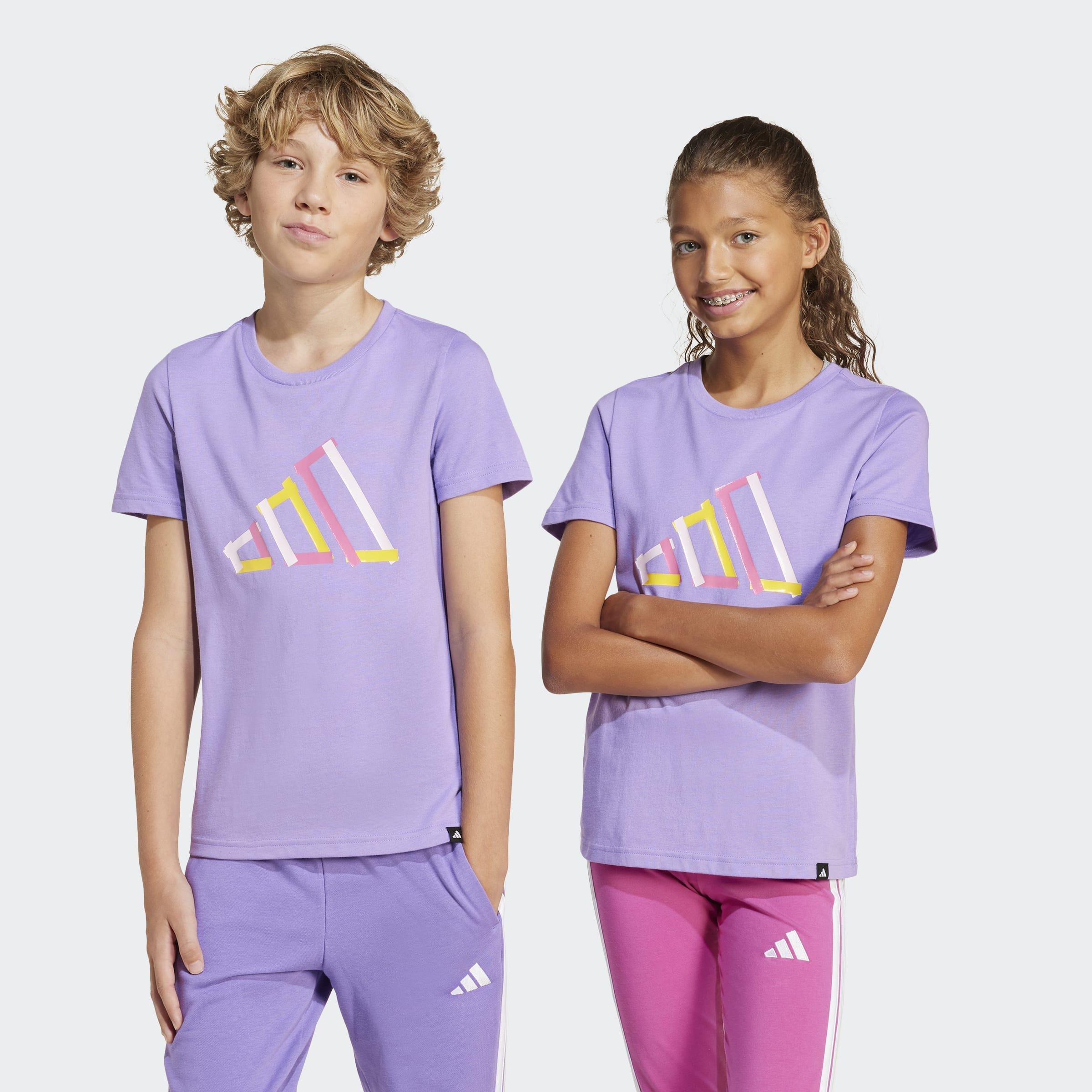 Kids Unisex Tech Logo Graphic T-Shirt, Purple, A901_ONE, large image number 5