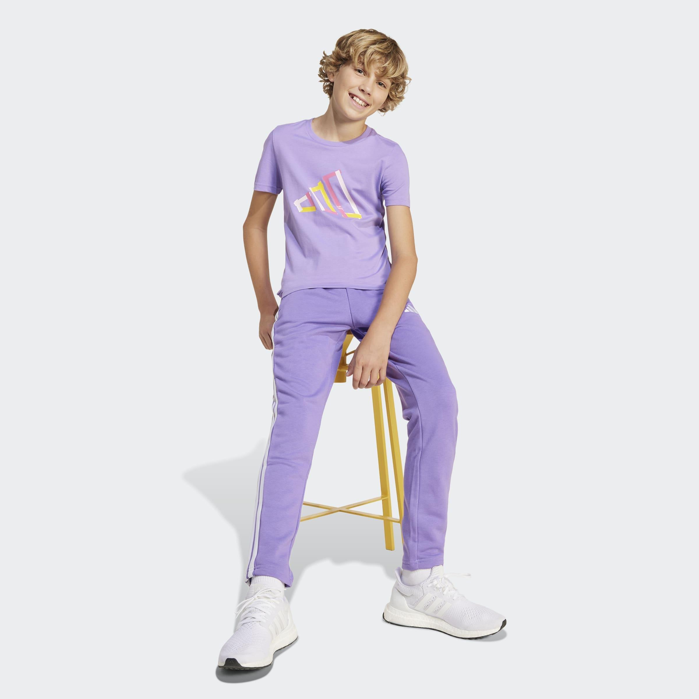 Kids Unisex Tech Logo Graphic T-Shirt, Purple, A901_ONE, large image number 6