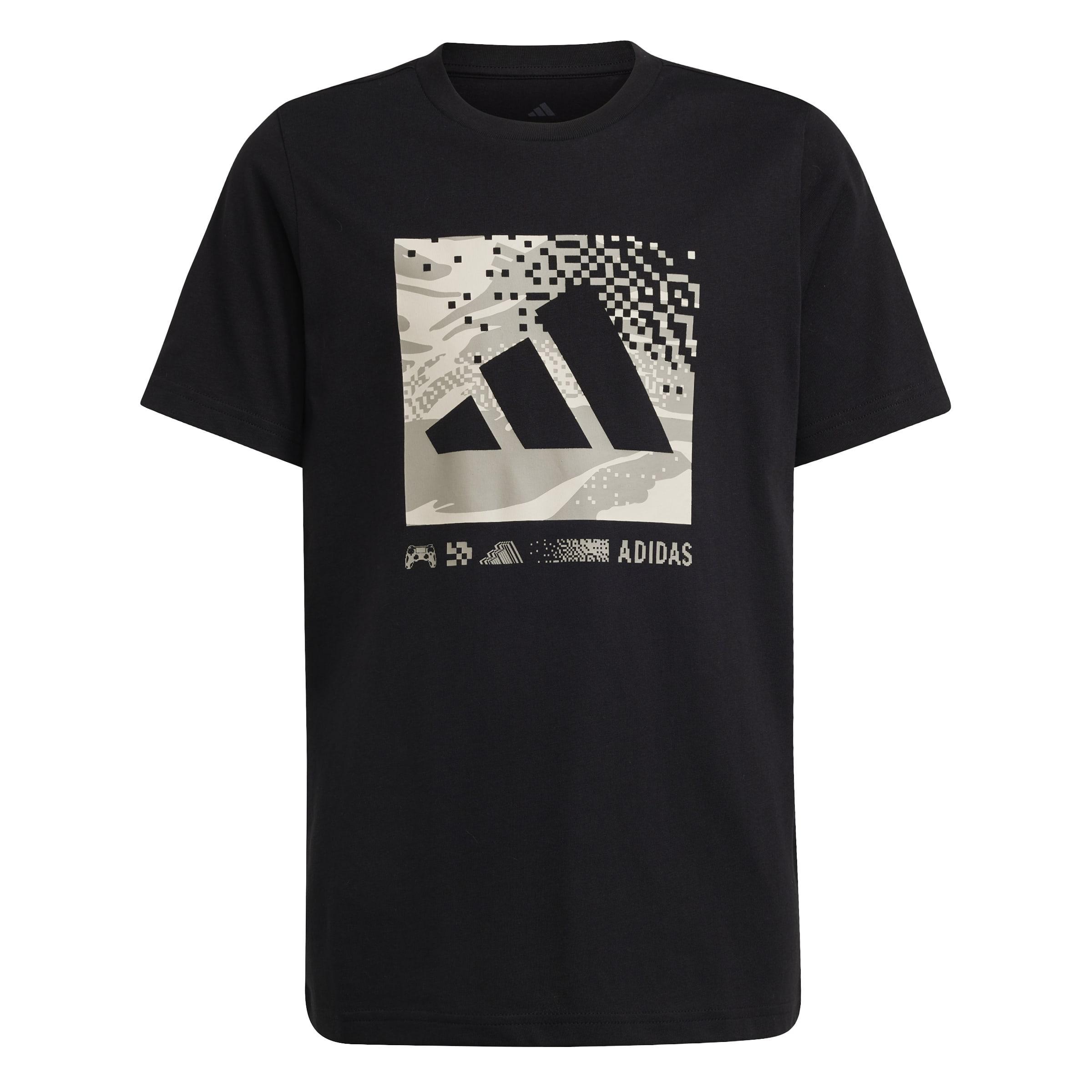 Kids Unisex Camo Graphic T-Shirt, Black, A901_ONE, large image number 0