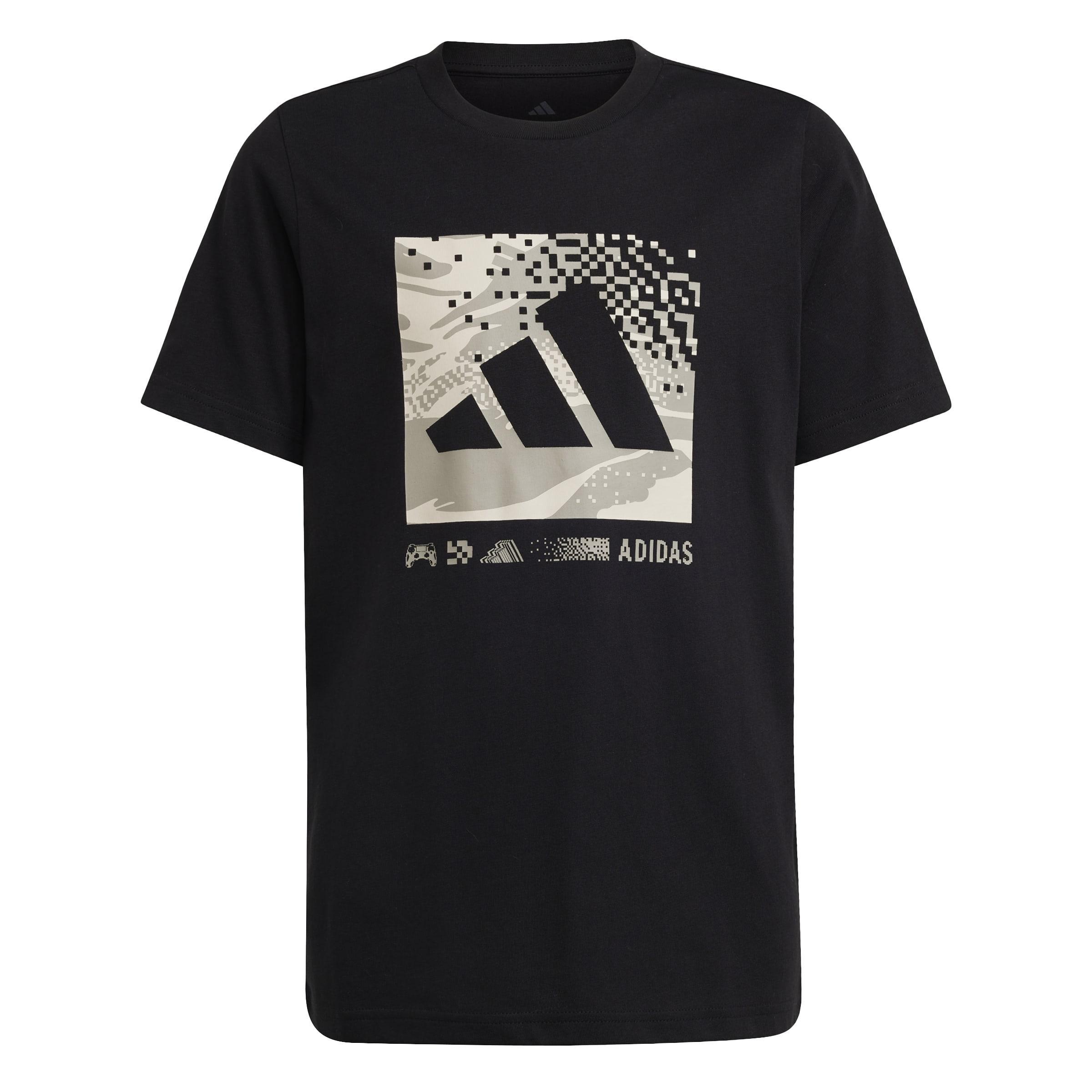 Kids Unisex Camo Graphic T-Shirt, Black, A901_ONE, large image number 1