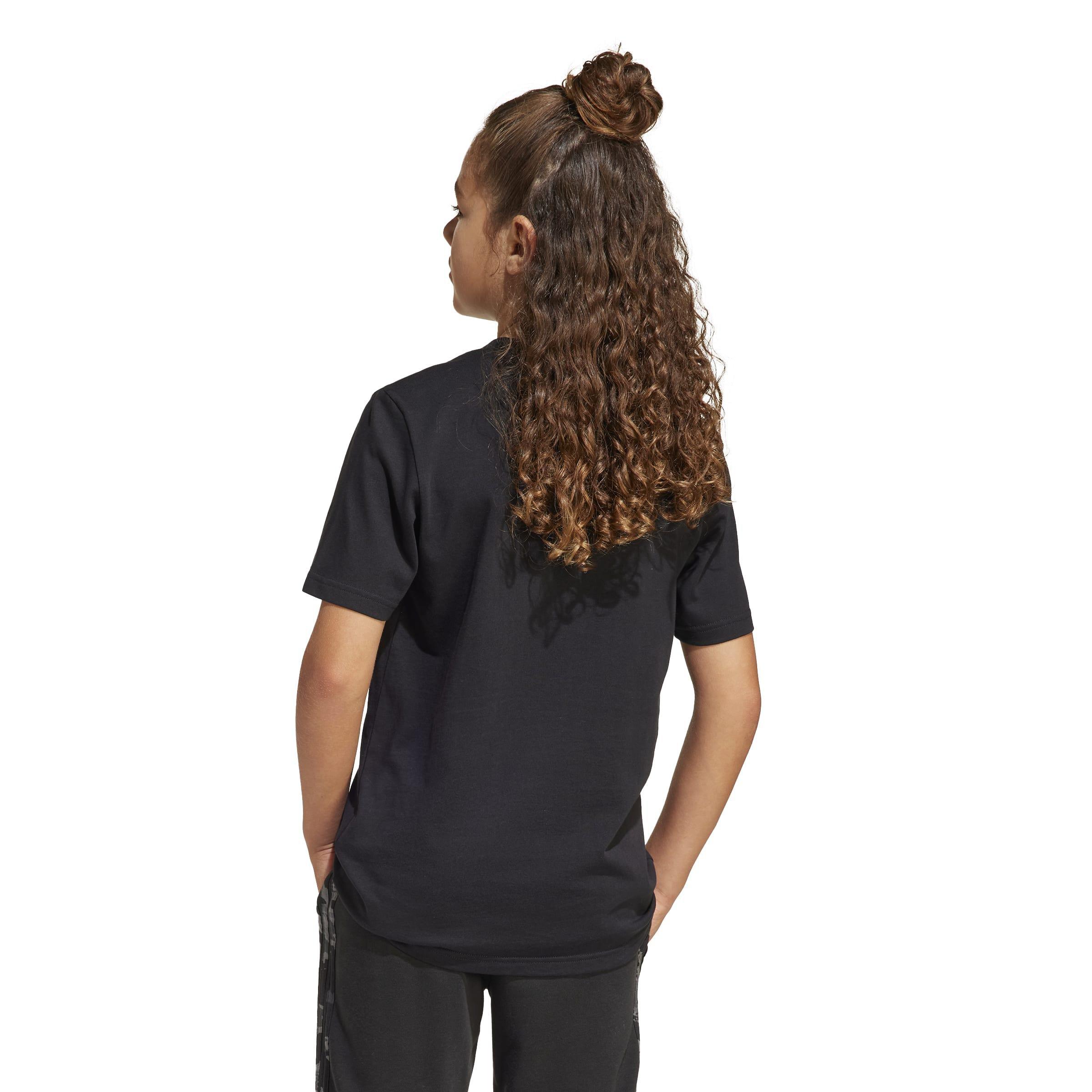 Kids Unisex Camo Graphic T-Shirt, Black, A901_ONE, large image number 3