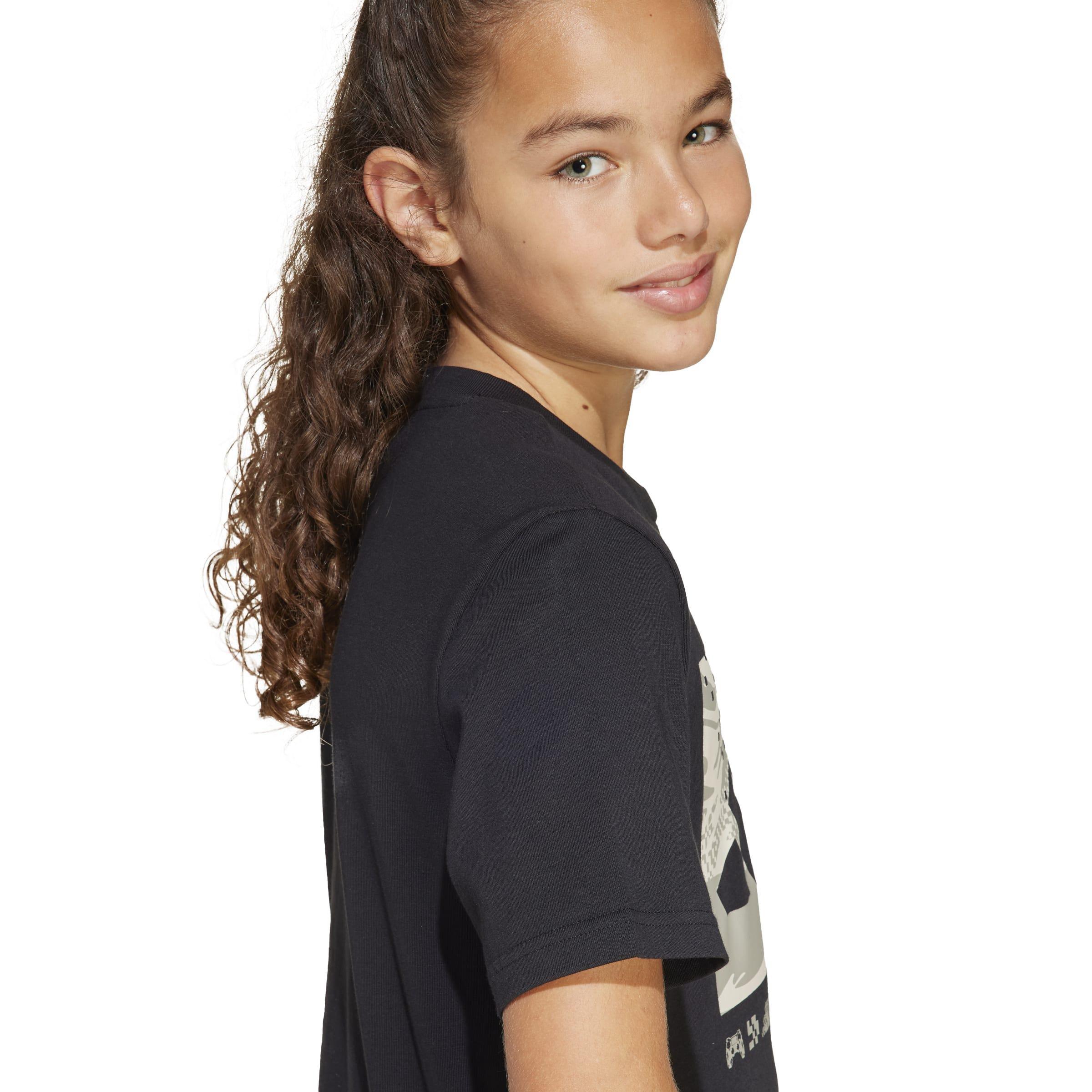 Kids Unisex Camo Graphic T-Shirt, Black, A901_ONE, large image number 4