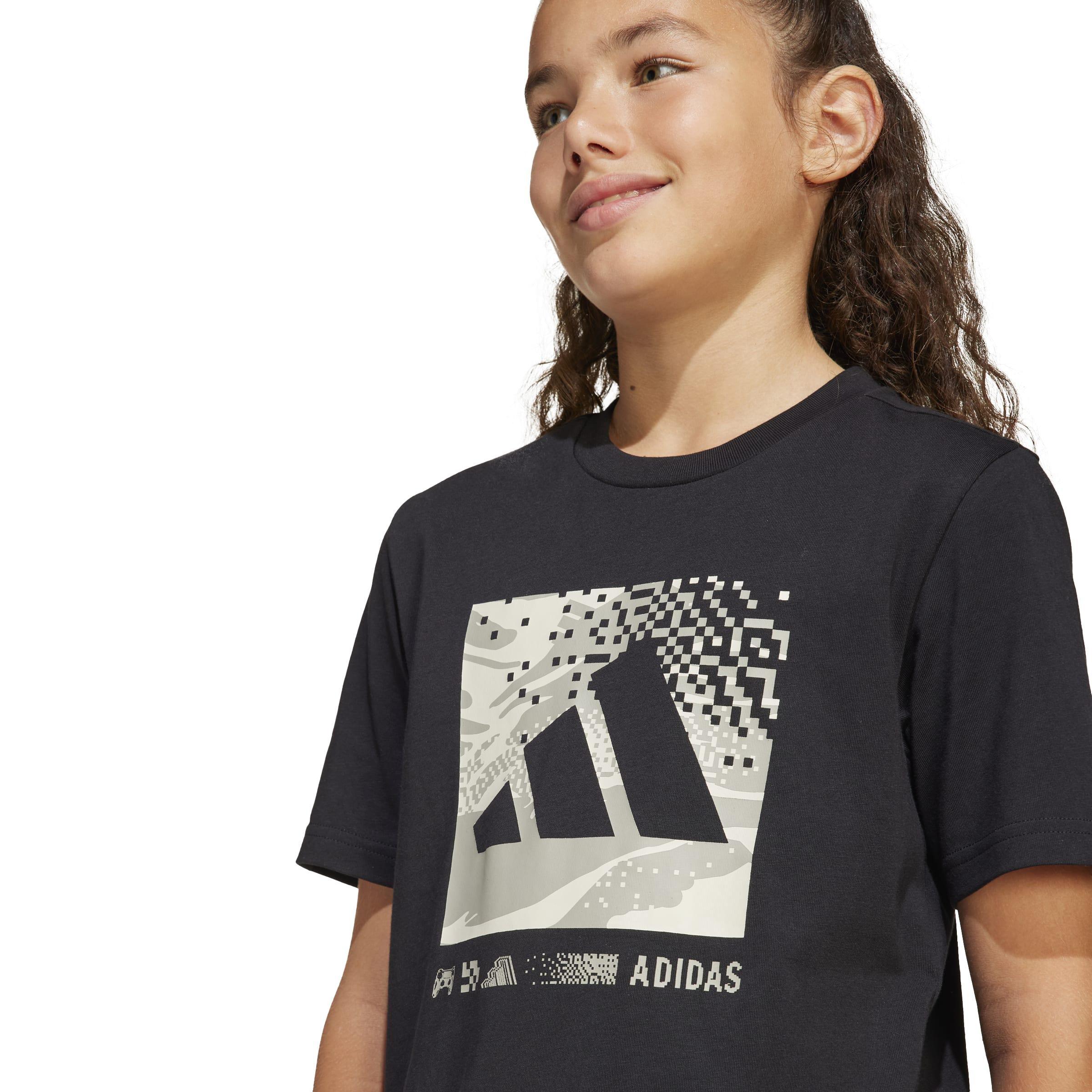 Kids Unisex Camo Graphic T-Shirt, Black, A901_ONE, large image number 4