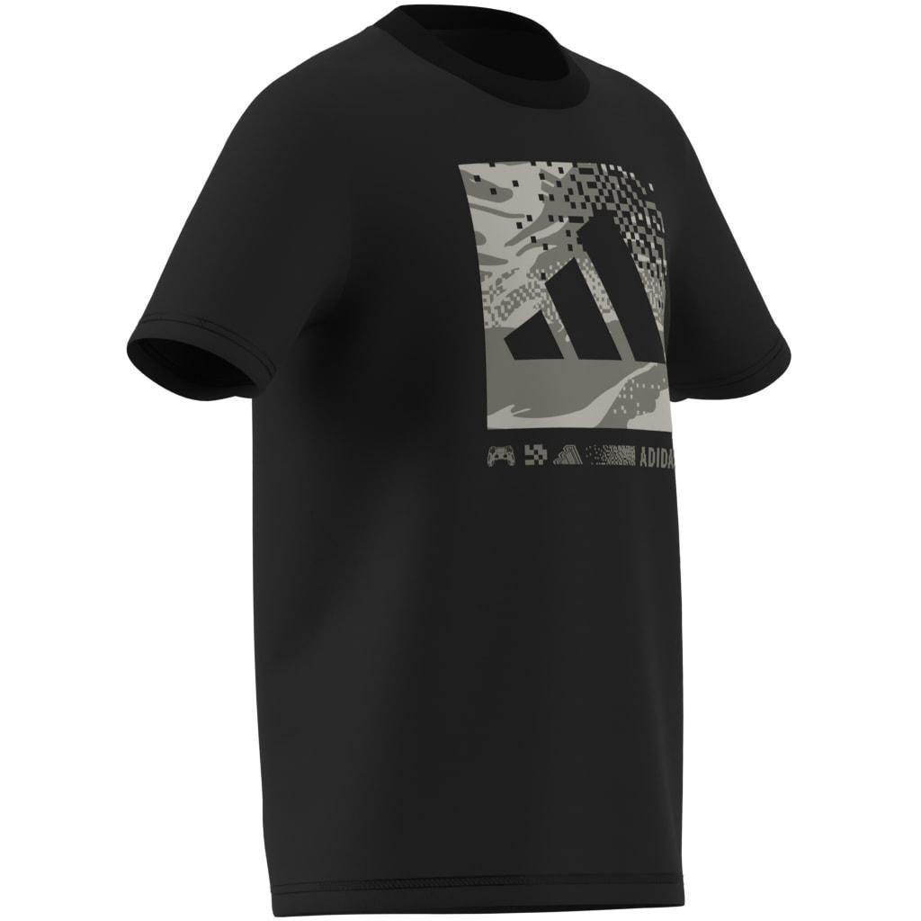 Kids Unisex Camo Graphic T-Shirt, Black, A901_ONE, large image number 8